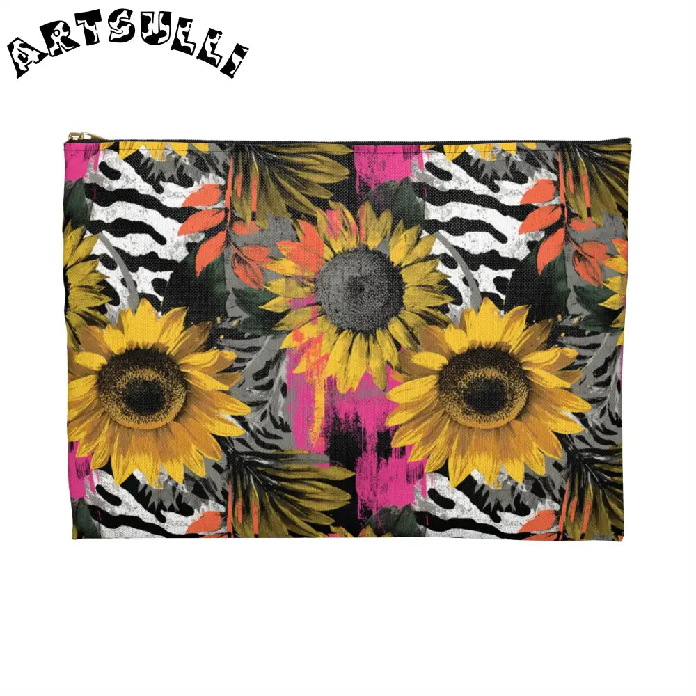 Sunflower Zebra Cosmetic Travel Bags and Excellent Pencil Cases, Artsulli - Art is Long, Life is Short, Bags, , , , , , , 