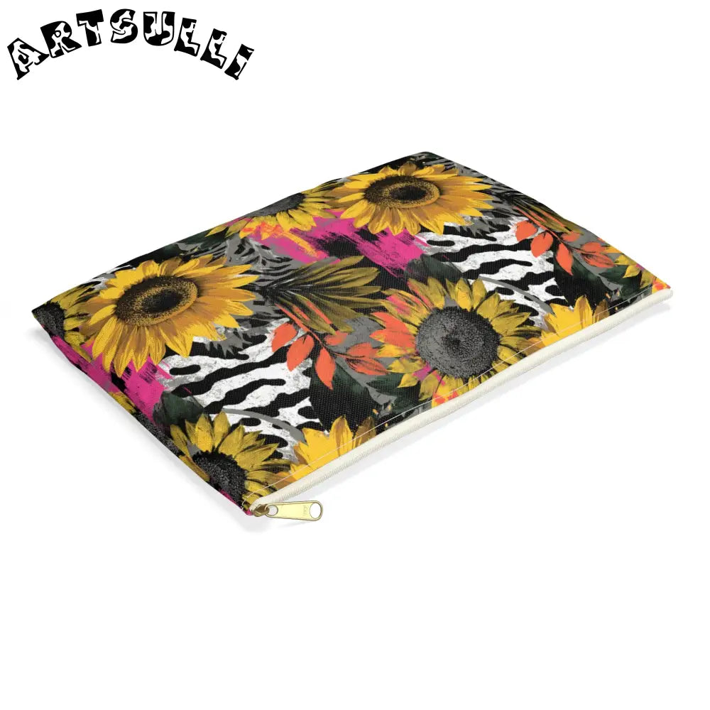 Sunflower Zebra Cosmetic Travel Bags and Excellent Pencil Cases, Artsulli - Art is Long, Life is Short, Bags, , , , , , , 