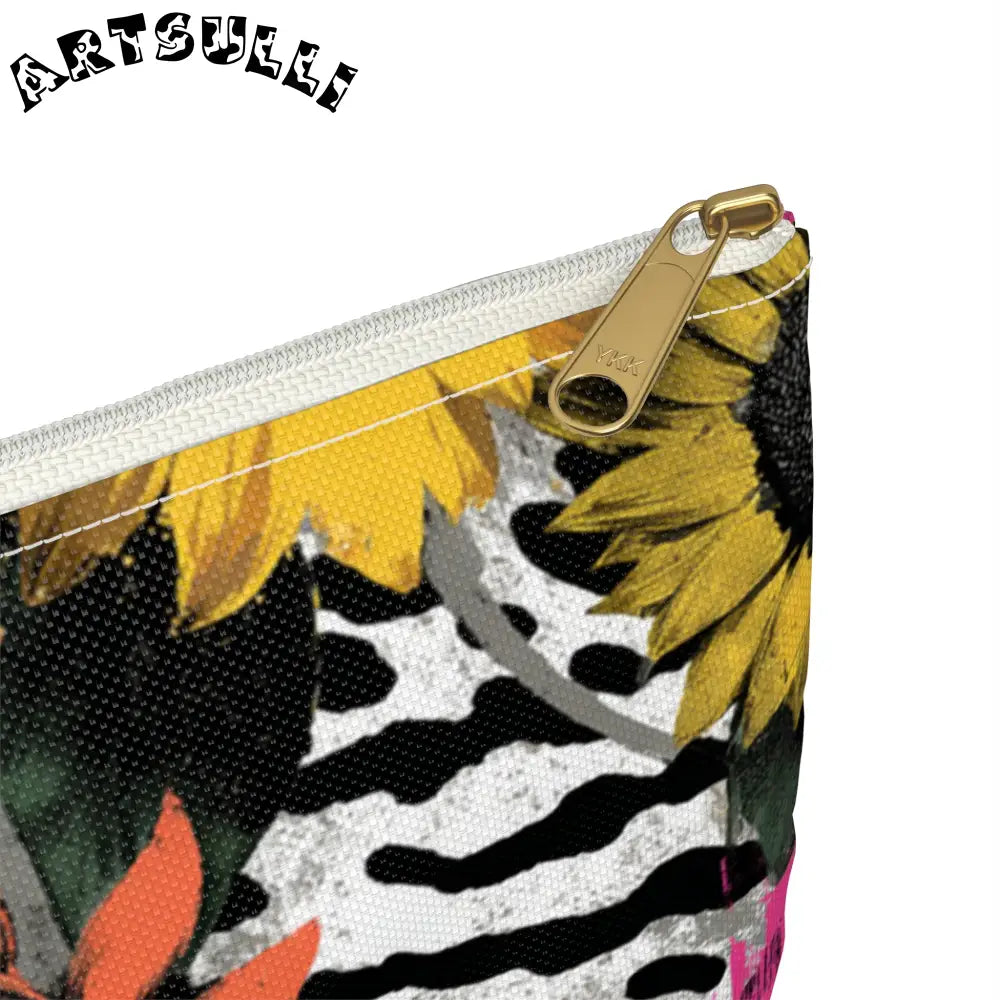 Sunflower Zebra Cosmetic Travel Bags and Excellent Pencil Cases, Artsulli - Art is Long, Life is Short, Bags, , , , , , , 