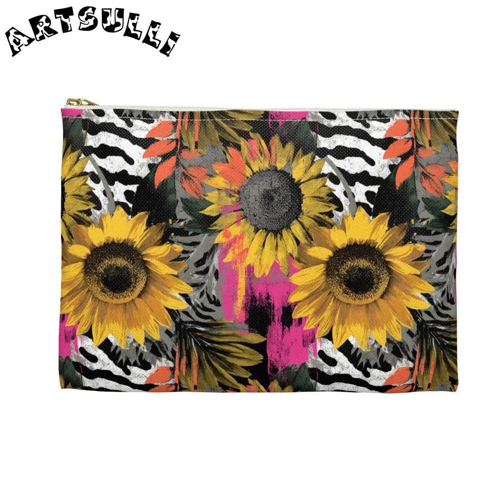 Sunflower Zebra Cosmetic Travel Bags and Excellent Pencil Cases, Artsulli - Art is Long, Life is Short, Bags, , , , , , , 