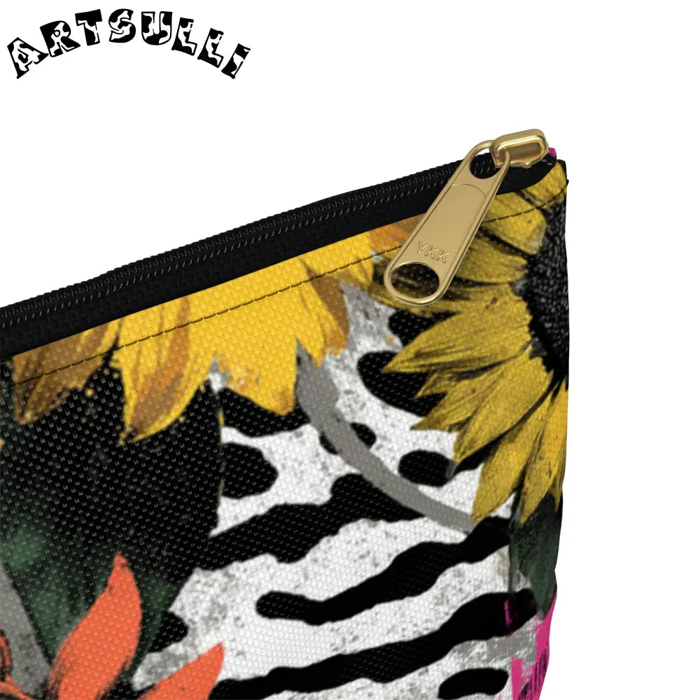 Sunflower Zebra Cosmetic Travel Bags and Excellent Pencil Cases, Artsulli - Art is Long, Life is Short, Bags, , , , , , , 