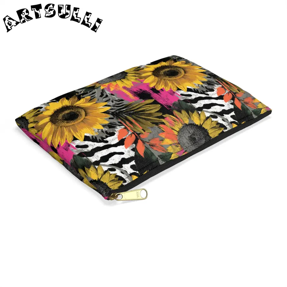 Sunflower Zebra Cosmetic Travel Bags and Excellent Pencil Cases, Artsulli - Art is Long, Life is Short, Bags, , , , , , , 