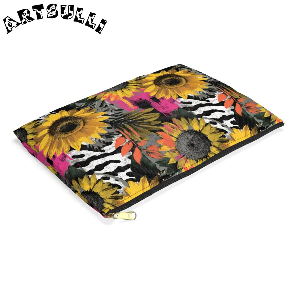 Sunflower Zebra Cosmetic Travel Bags and Excellent Pencil Cases, Artsulli - Art is Long, Life is Short, Bags, , , , , , , 