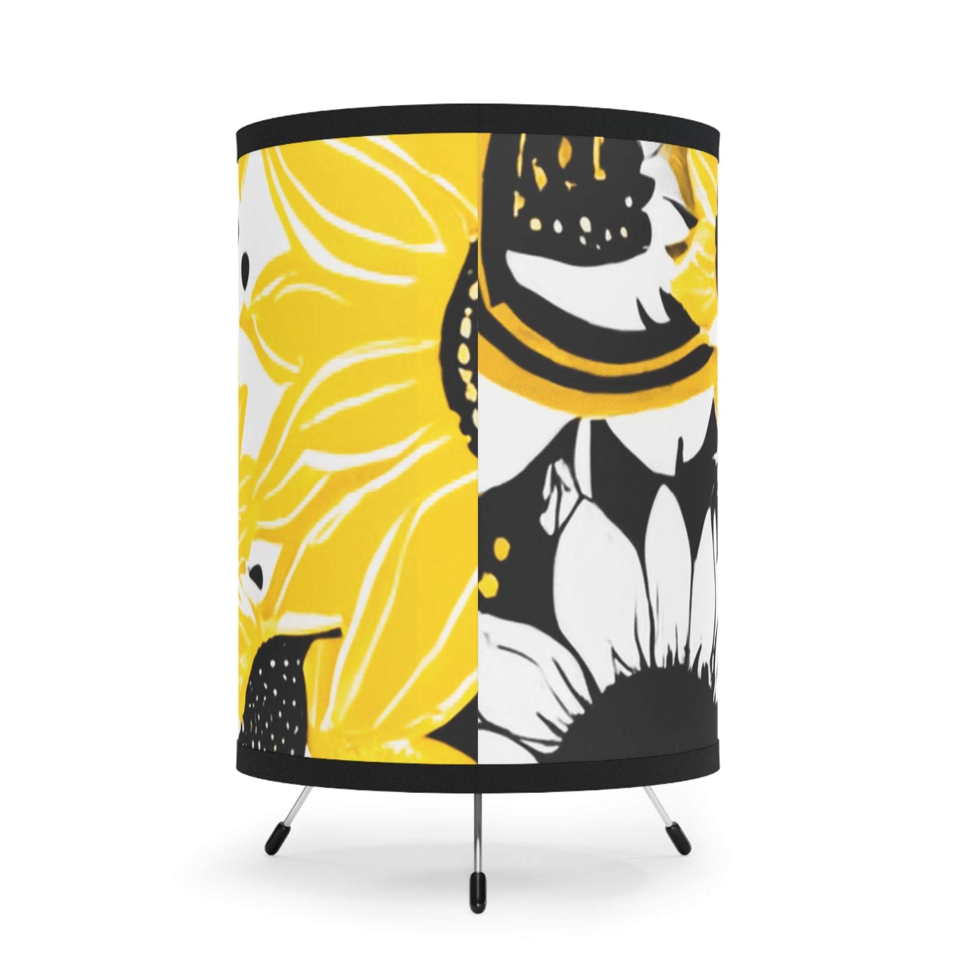 Sunflower Zebra Print Tripod Table Lamp, Artsulli - Art is Long, Life is Short, Home Decor, , , , , , , 