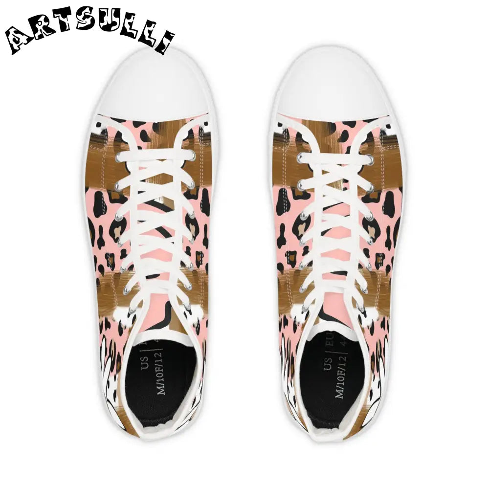 Sutfin Ghosts Pop Daisy Leopard High Top Sneakers, Artsulli - Art is Long, Life is Short, Shoes, , , , , , , 