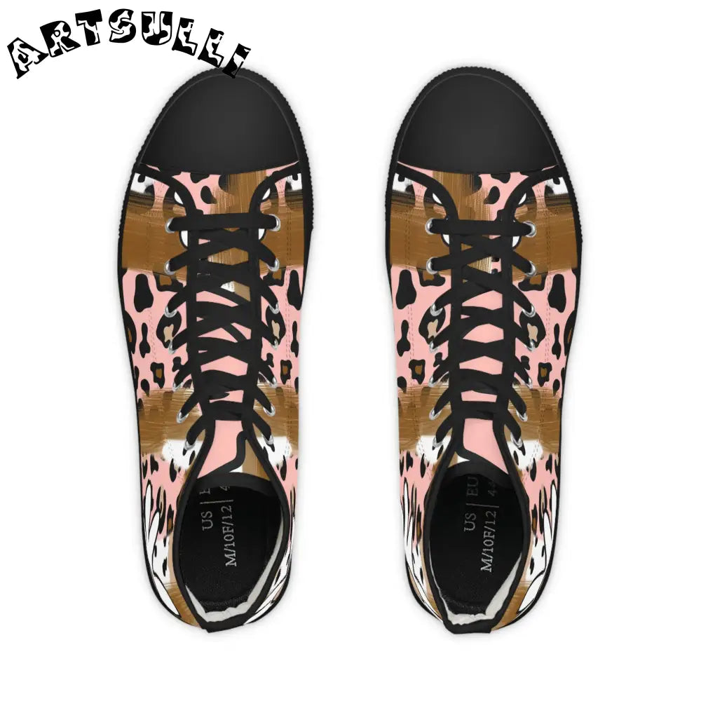 Sutfin Ghosts Pop Daisy Leopard High Top Sneakers, Artsulli - Art is Long, Life is Short, Shoes, , , , , , , 