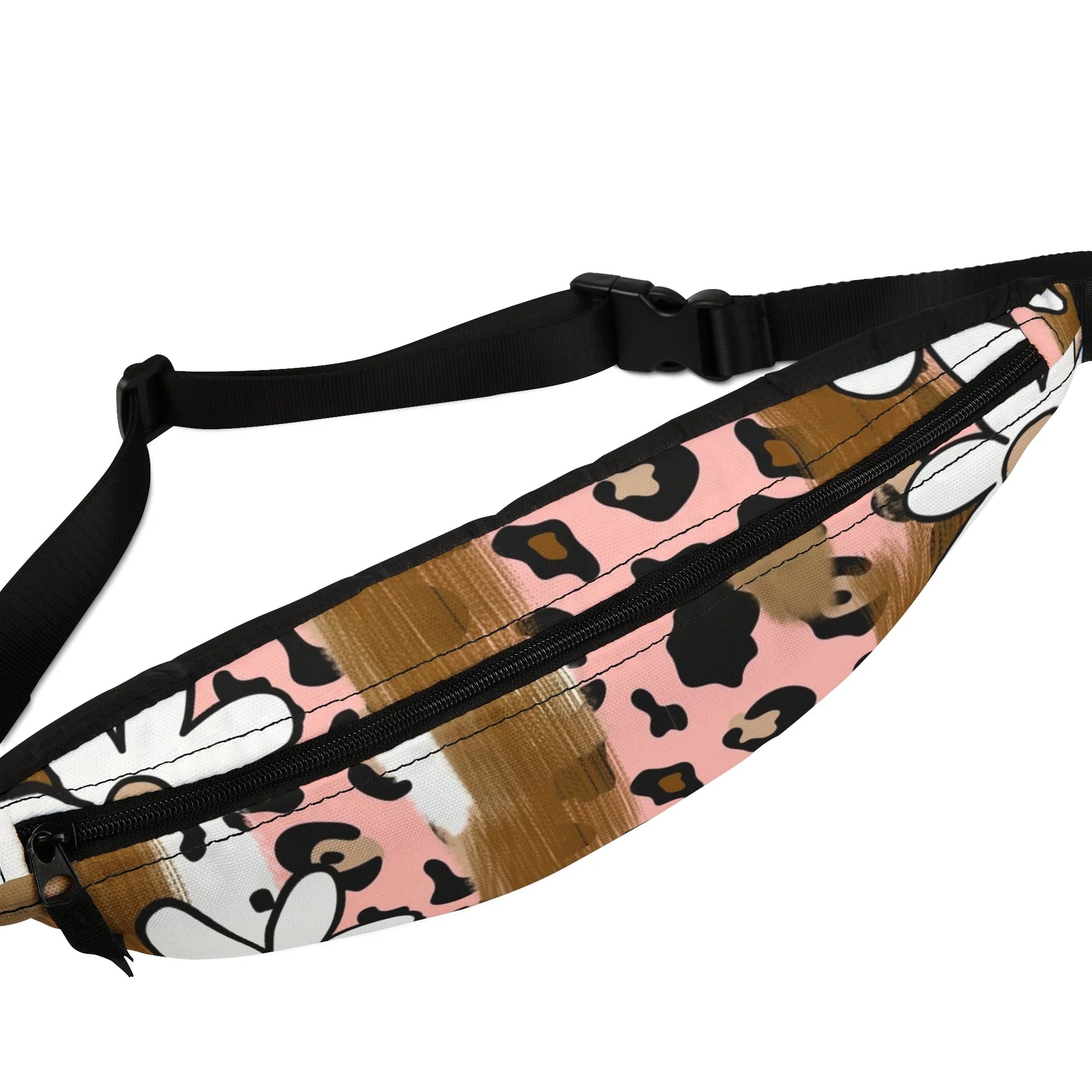 Sutfin Ghosts Pop Leopard Daisy Fanny Pack, Artsulli - Art is Long, Life is Short, Bags, , , , , , , 