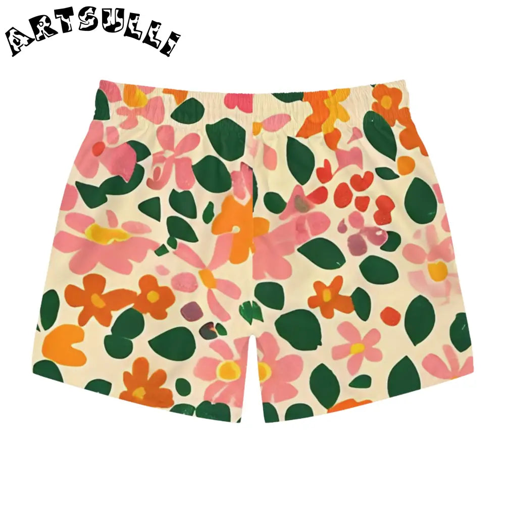 JAKKOUTTHEBXX Cream Floral Swim Trunks 2025