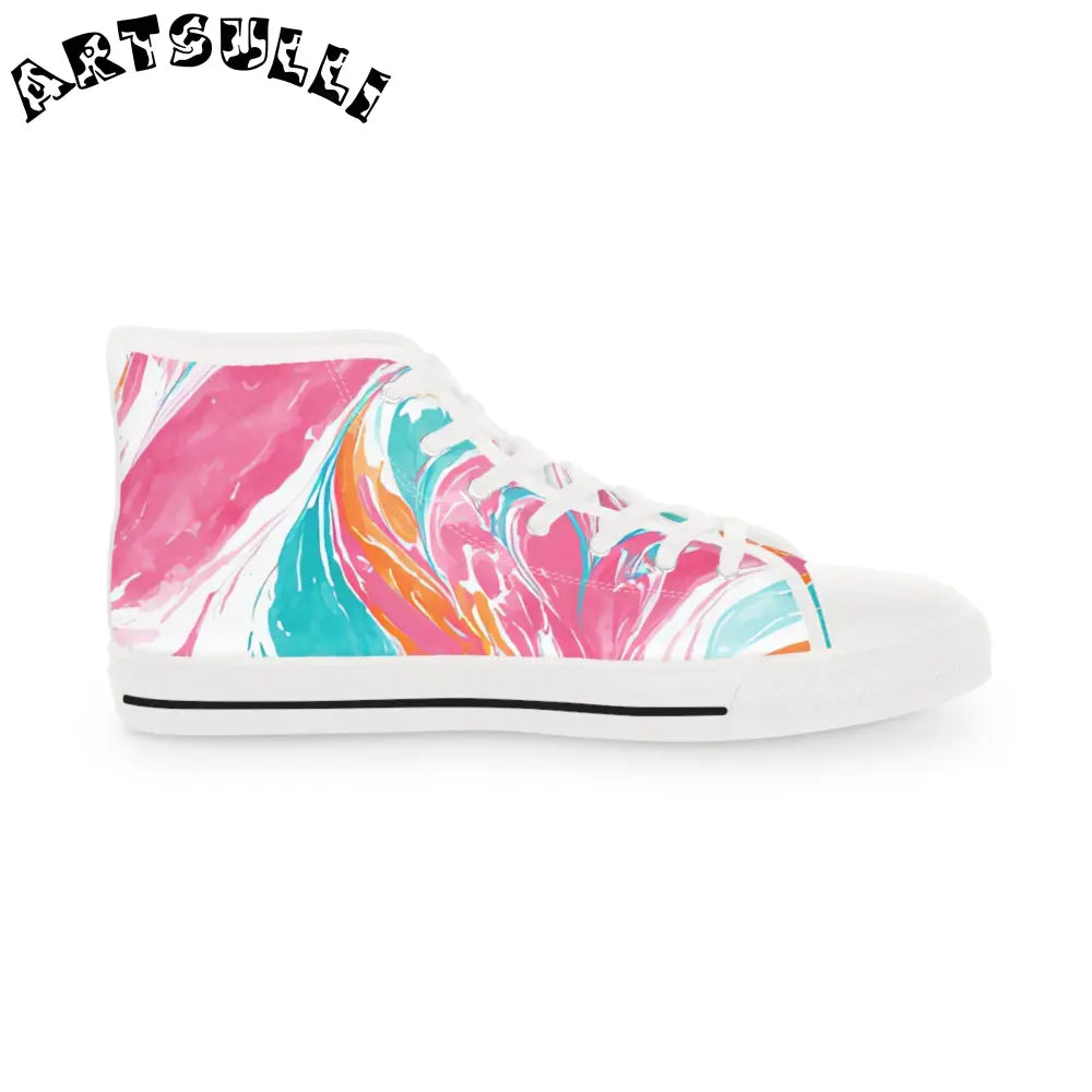 Swirl High Tops in Breathable Polyester Canvas, Artsulli - Art is Long, Life is Short, Shoes, , , , , , , 