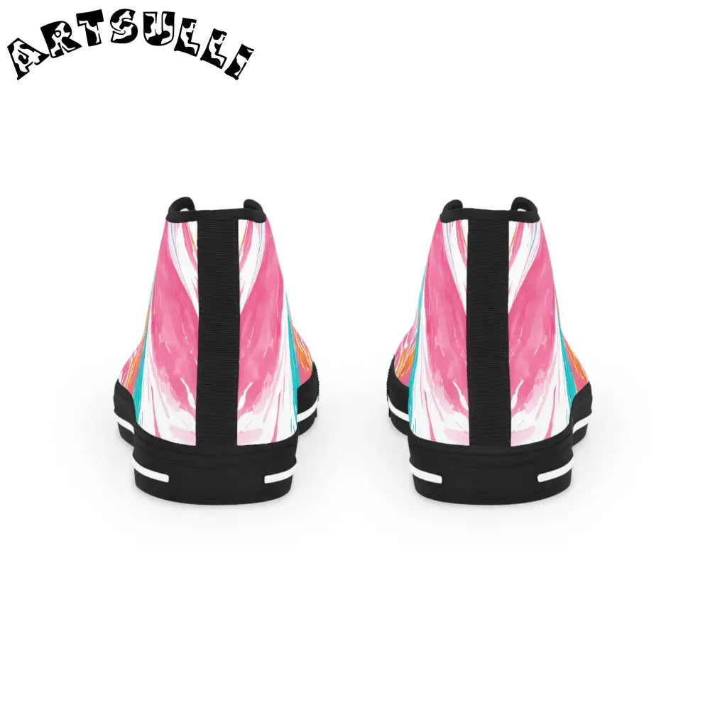 Swirl High Tops in Breathable Polyester Canvas, Artsulli - Art is Long, Life is Short, Shoes, , , , , , , 