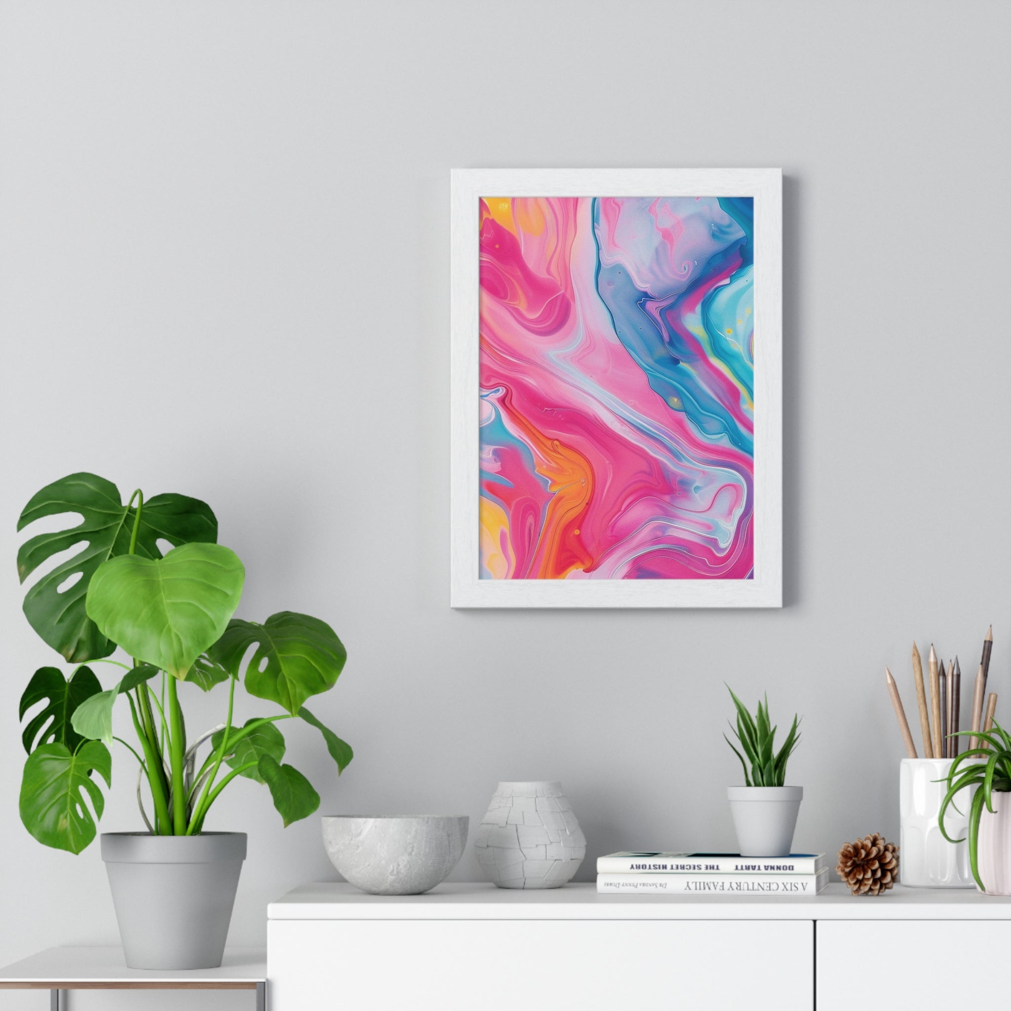 Swirling Colors Abstract Framed Art Print, Artsulli - Art is Long, Life is Short, Poster, , , , , , , 