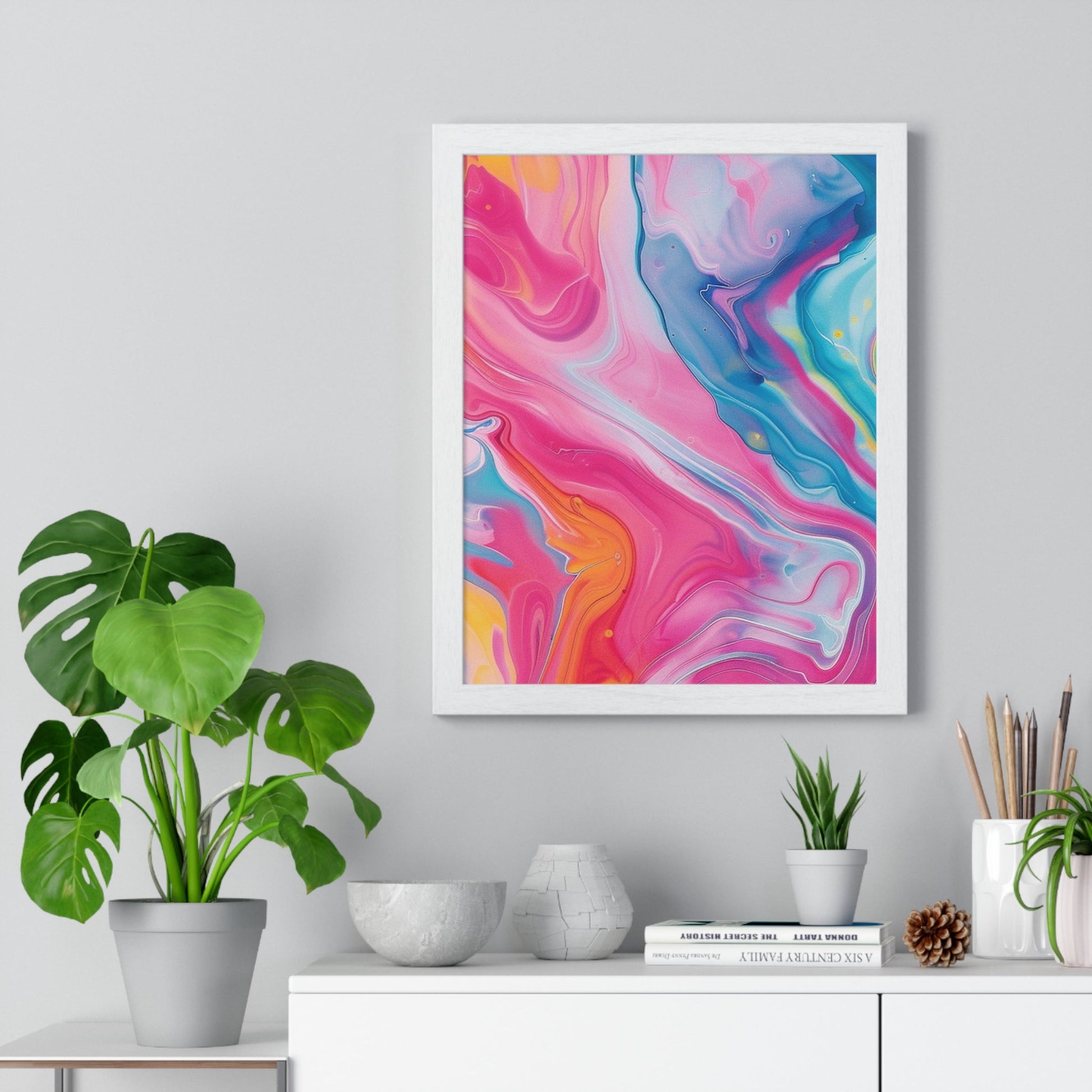Swirling Colors Abstract Framed Art Print, Artsulli - Art is Long, Life is Short, Poster, , , , , , , 
