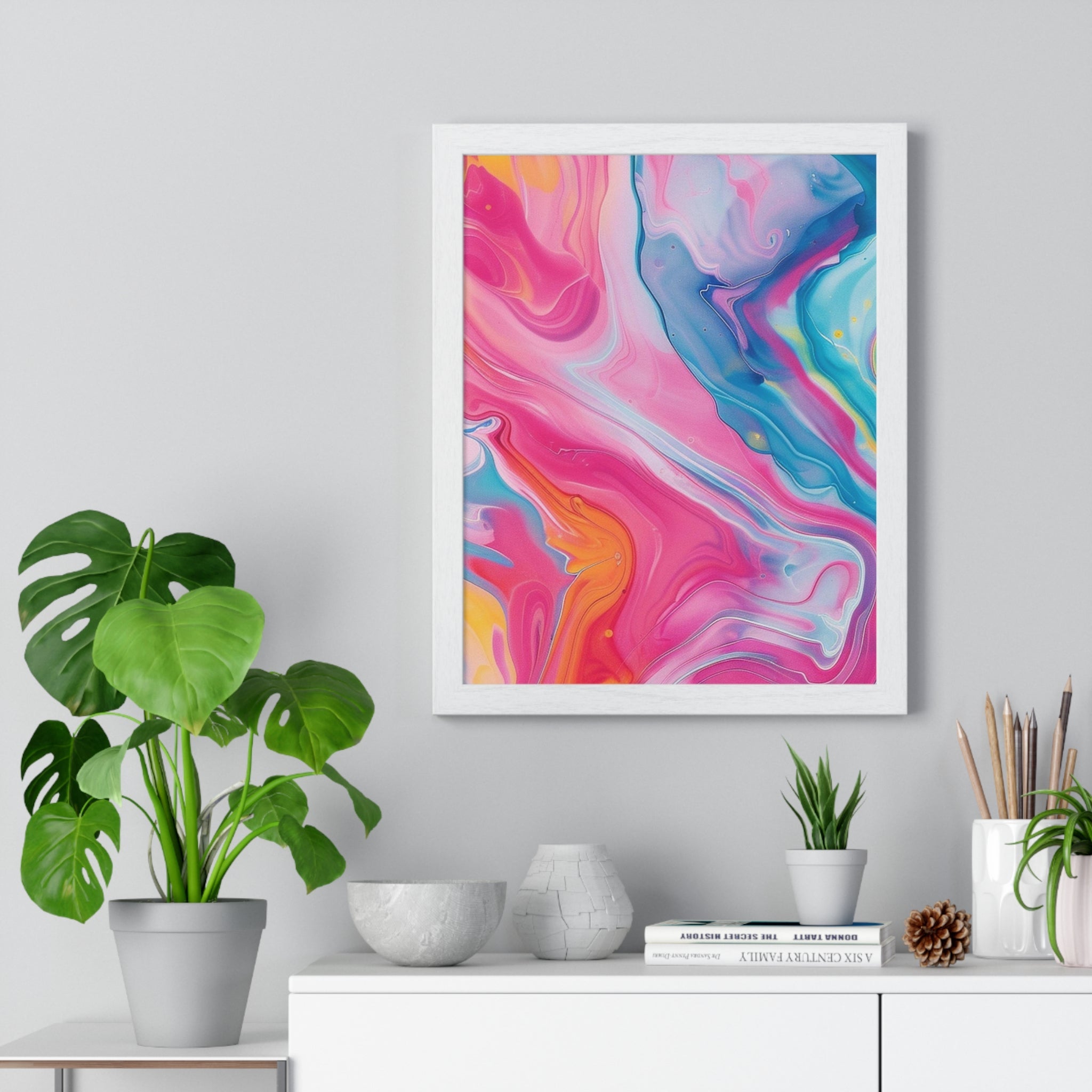 Swirling Colors Abstract Framed Art Print, Artsulli - Art is Long, Life is Short, Poster, , , , , , , 