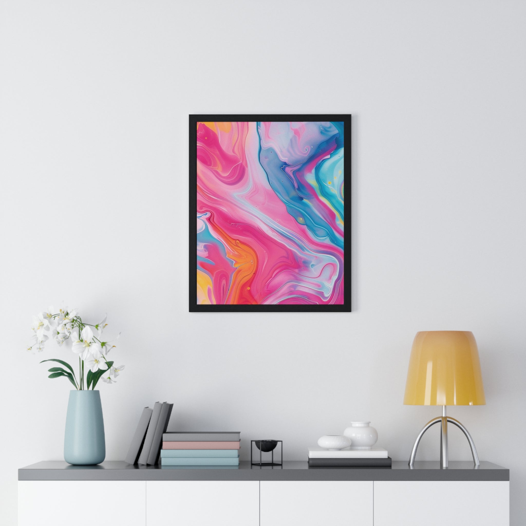 Swirling Colors Abstract Framed Art Print, Artsulli - Art is Long, Life is Short, Poster, , , , , , , 