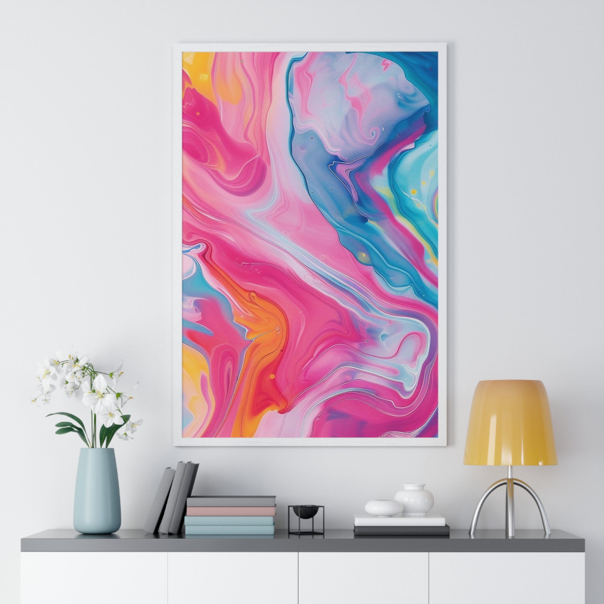 Swirling Colors Abstract Framed Art Print, Artsulli - Art is Long, Life is Short, Poster, , , , , , , 