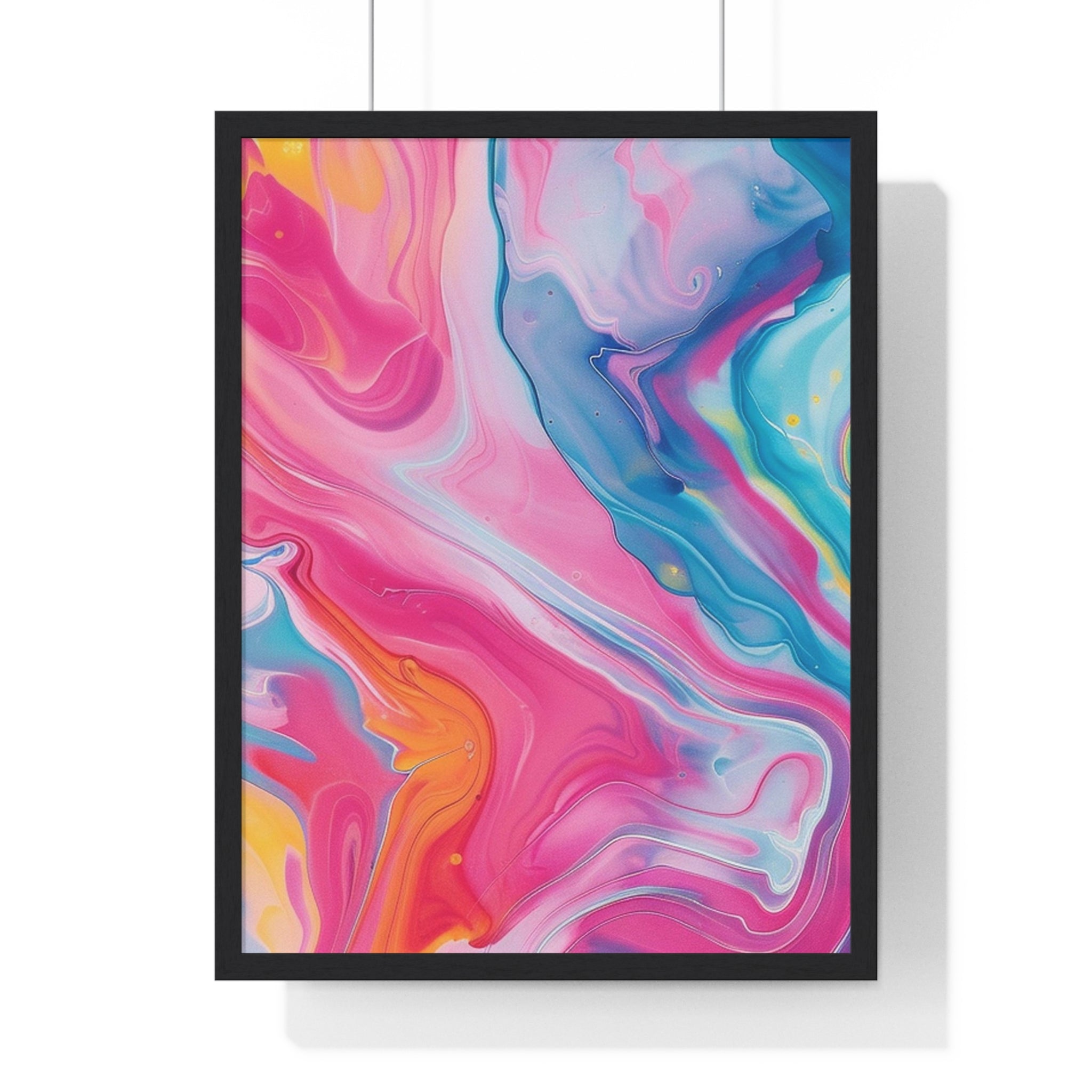 Swirling Colors Abstract Framed Art Print, Artsulli - Art is Long, Life is Short, Poster, Size, 18″ x 24″, Color, Black, , , 32686620505418739920