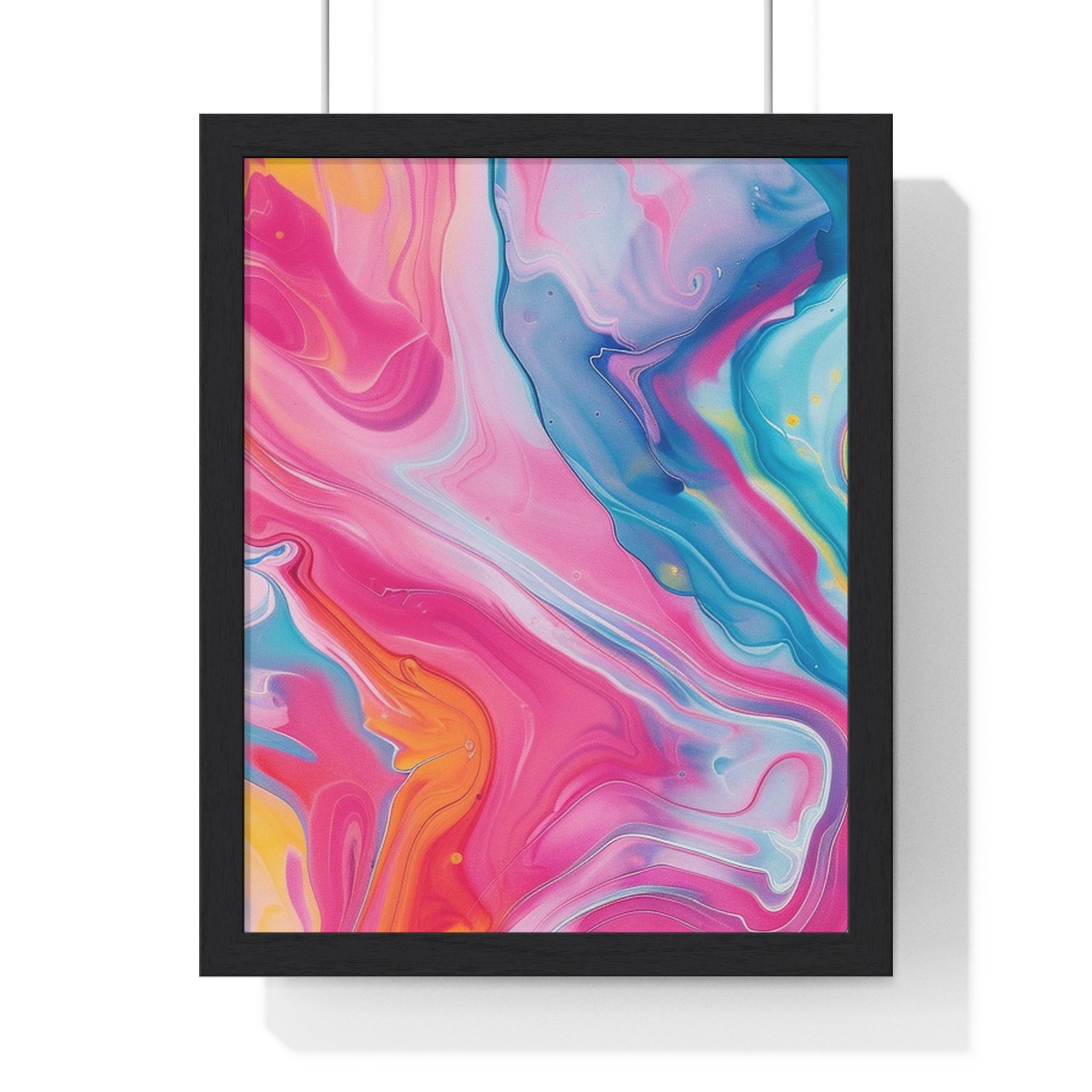 Swirling Colors Abstract Framed Art Print, Artsulli - Art is Long, Life is Short, Poster, Size, 11″ x 14″, Color, Black, , , 24444246482344030545