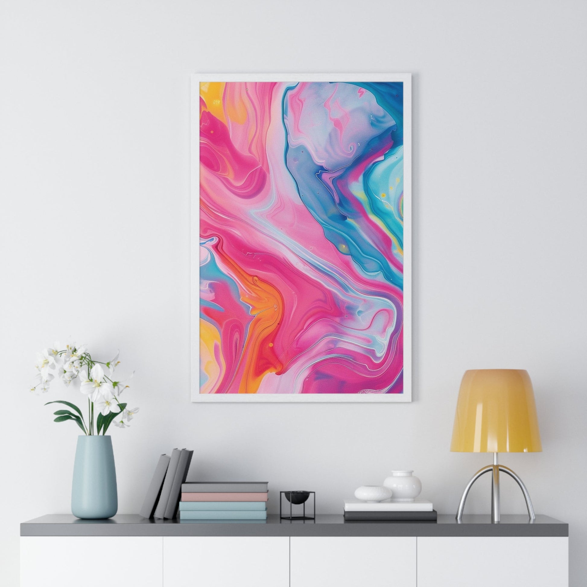Swirling Colors Abstract Framed Art Print, Artsulli - Art is Long, Life is Short, Poster, , , , , , , 