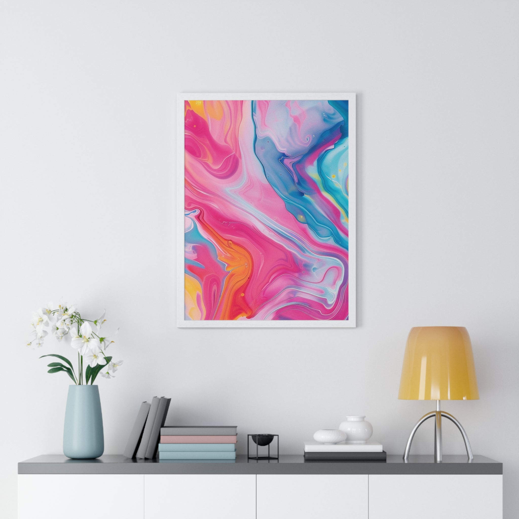 Swirling Colors Abstract Framed Art Print, Artsulli - Art is Long, Life is Short, Poster, , , , , , , 