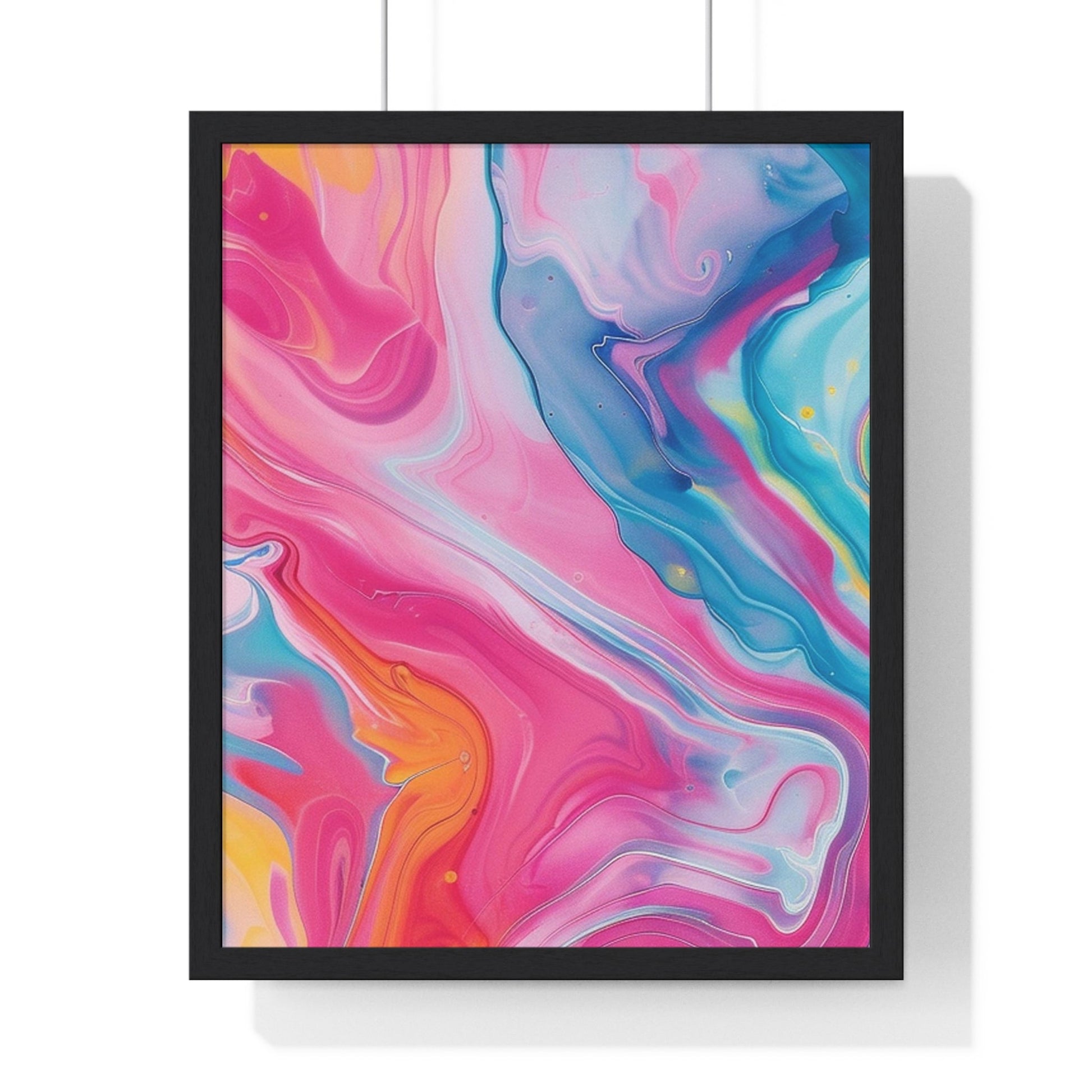 Swirling Colors Abstract Framed Art Print, Artsulli - Art is Long, Life is Short, Poster, Size, 16" x 20", Color, Black, , , 19436397151660706019