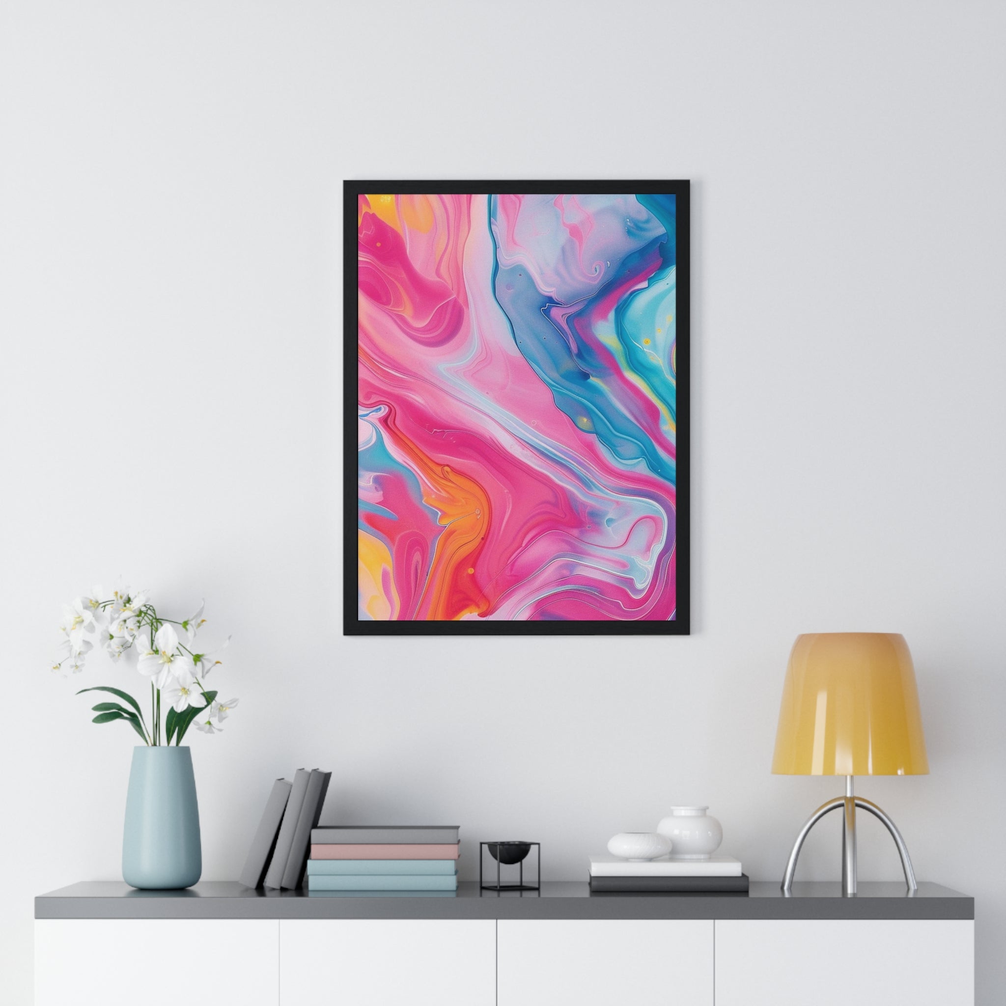 Swirling Colors Abstract Framed Art Print, Artsulli - Art is Long, Life is Short, Poster, , , , , , , 