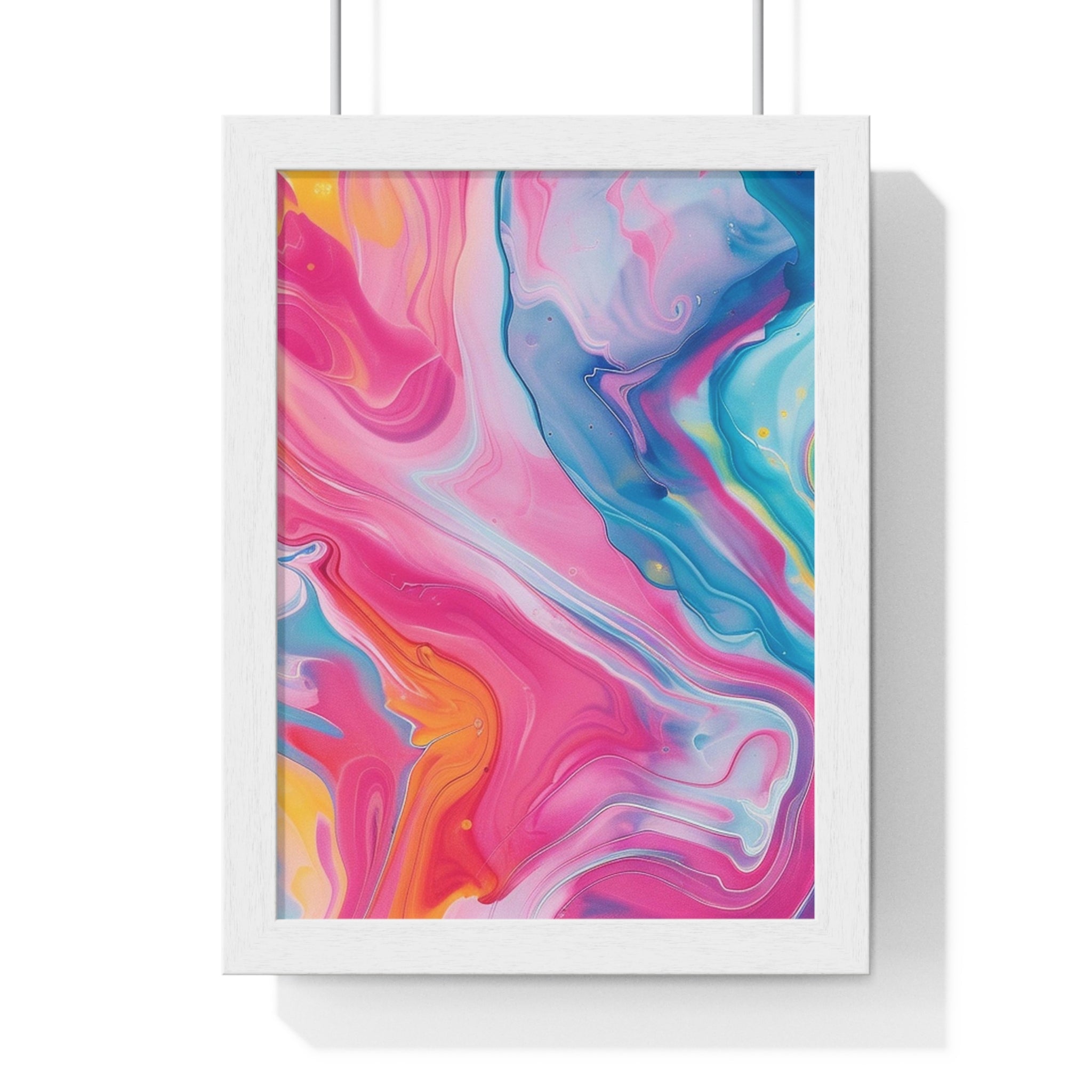 Swirling Colors Abstract Framed Art Print, Artsulli - Art is Long, Life is Short, Poster, Size, 8" x 11", Color, White, , , 98552749186989956700