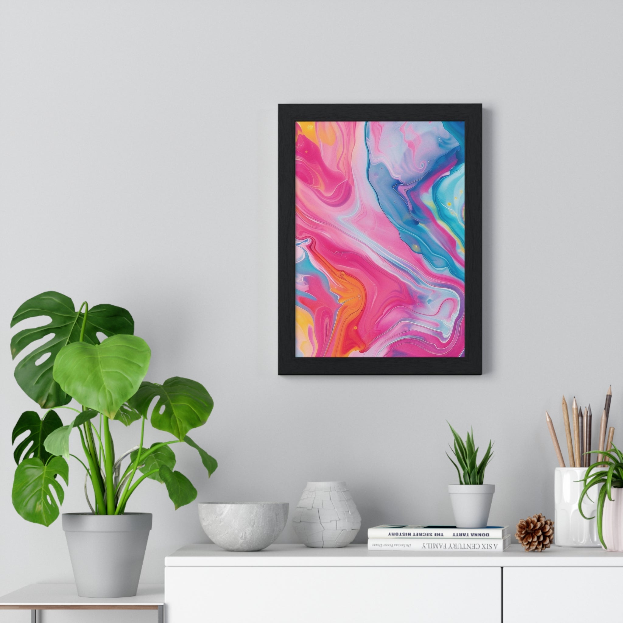 Swirling Colors Abstract Framed Art Print, Artsulli - Art is Long, Life is Short, Poster, , , , , , , 