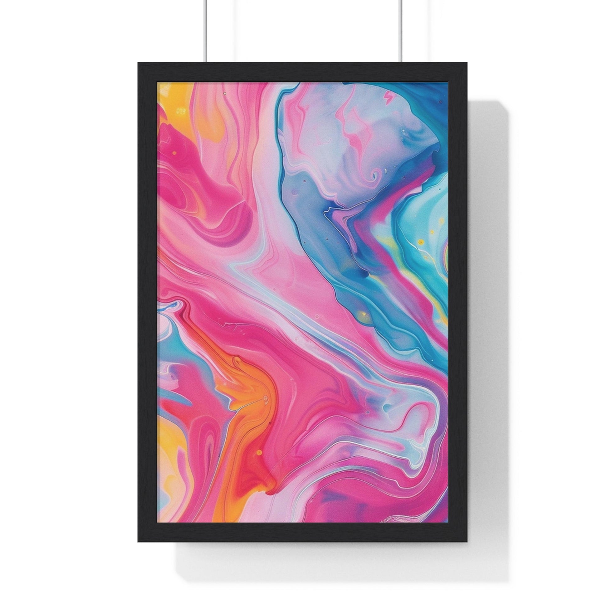 Swirling Colors Abstract Framed Art Print, Artsulli - Art is Long, Life is Short, Poster, Size, 12″ x 18″, Color, Black, , , 65149368920347539396
