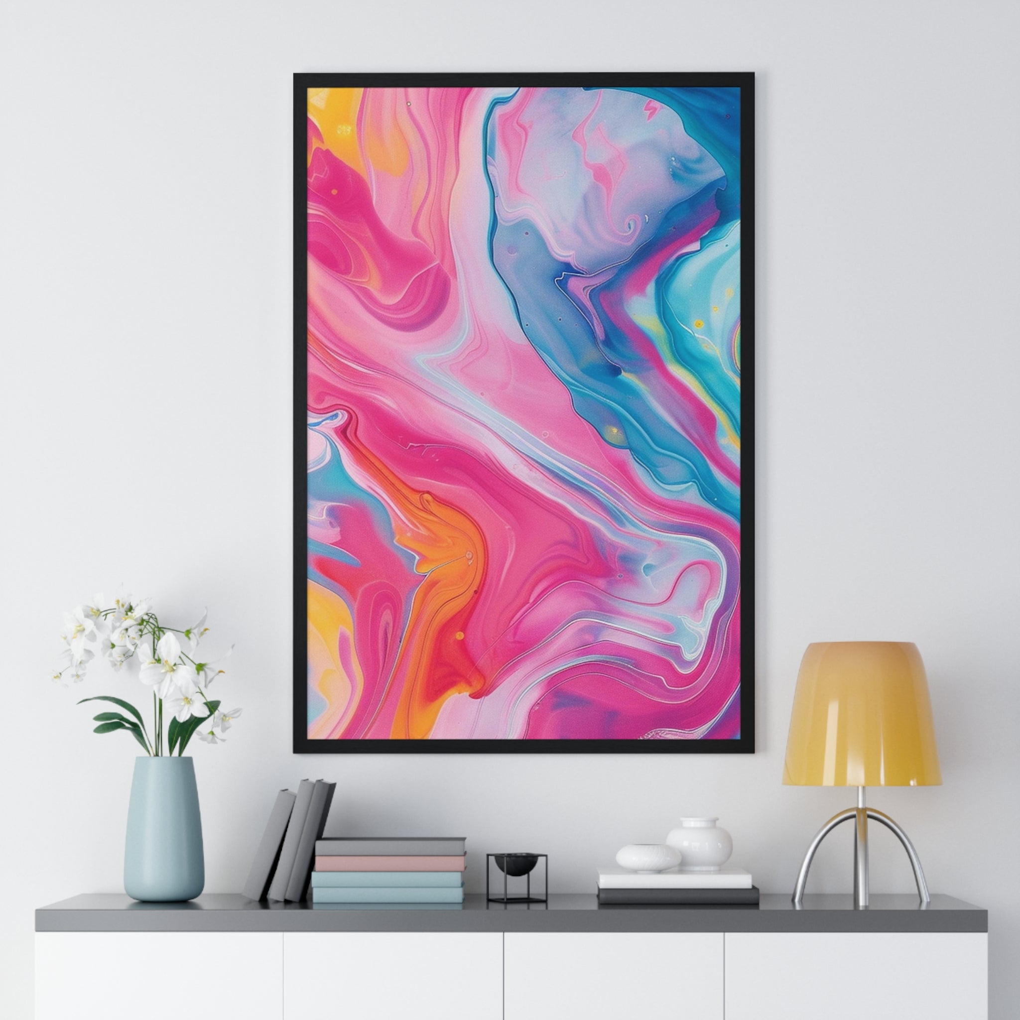 Swirling Colors Abstract Framed Art Print, Artsulli - Art is Long, Life is Short, Poster, , , , , , , 