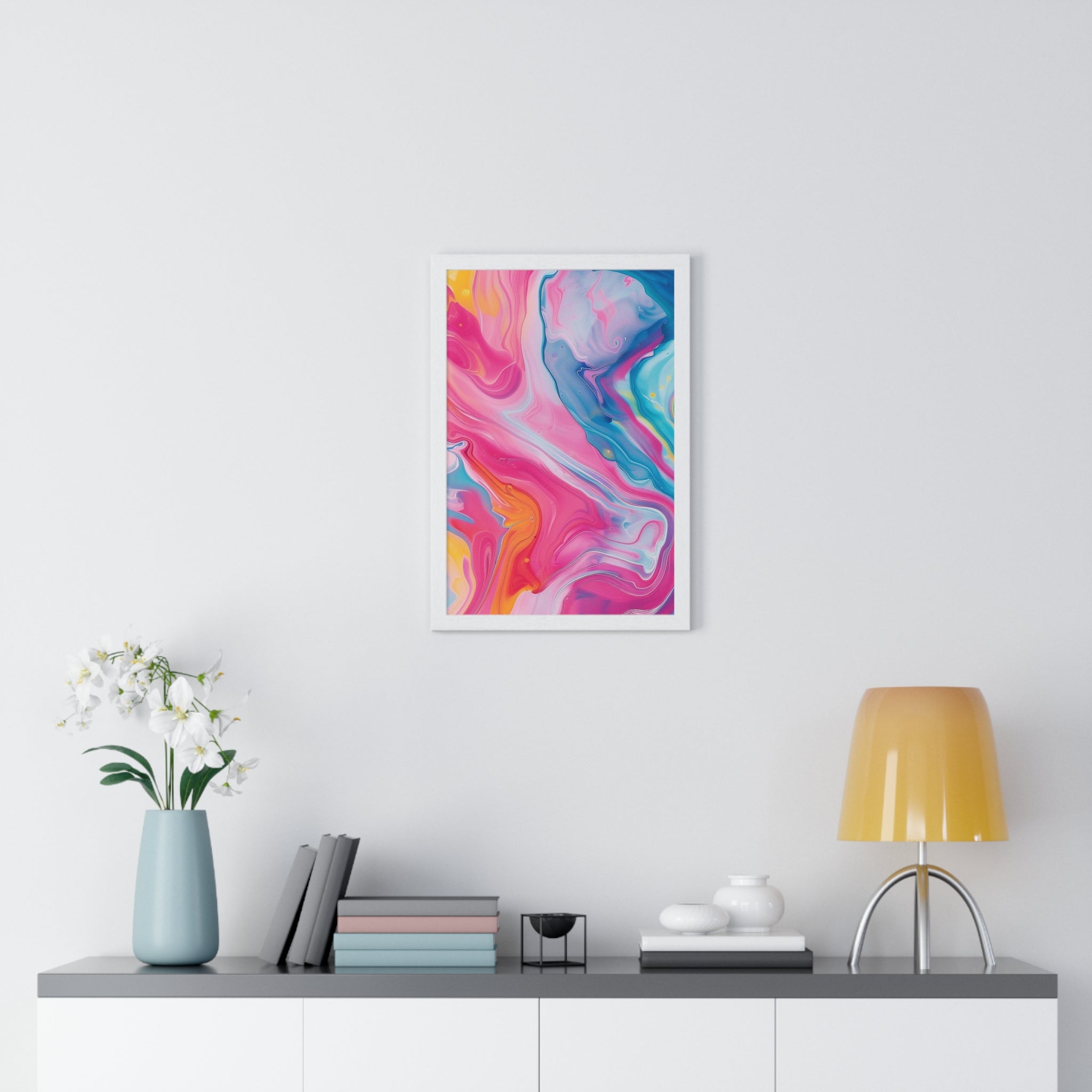 Swirling Colors Abstract Framed Art Print, Artsulli - Art is Long, Life is Short, Poster, , , , , , , 