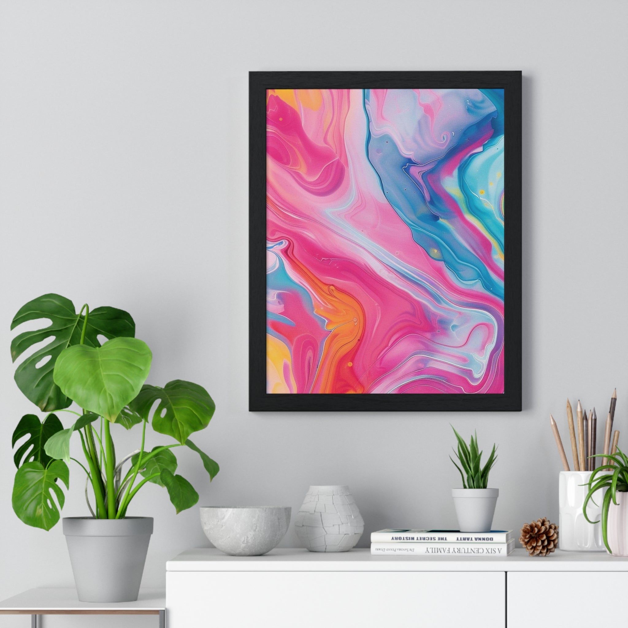 Swirling Colors Abstract Framed Art Print, Artsulli - Art is Long, Life is Short, Poster, , , , , , , 