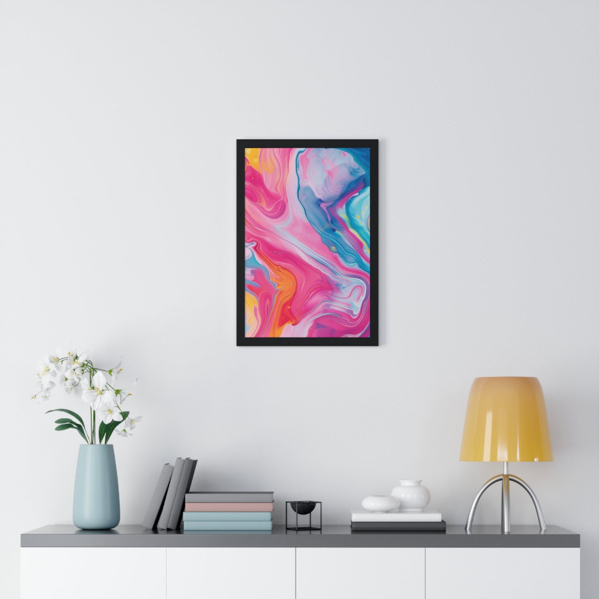 Swirling Colors Abstract Framed Art Print, Artsulli - Art is Long, Life is Short, Poster, , , , , , , 