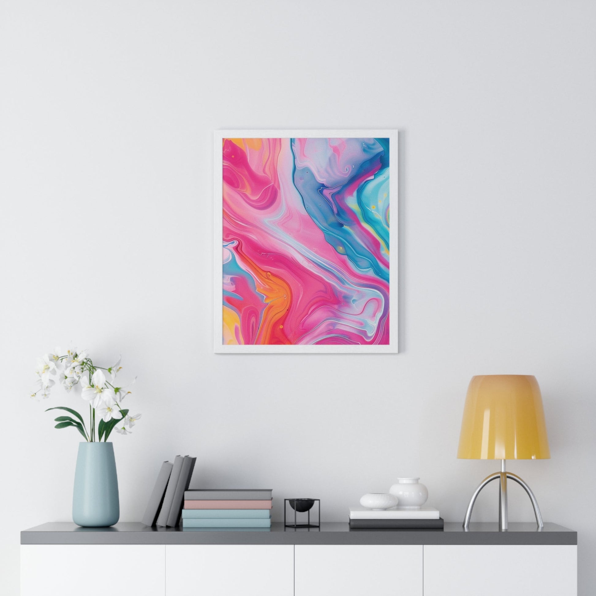 Swirling Colors Abstract Framed Art Print, Artsulli - Art is Long, Life is Short, Poster, , , , , , , 