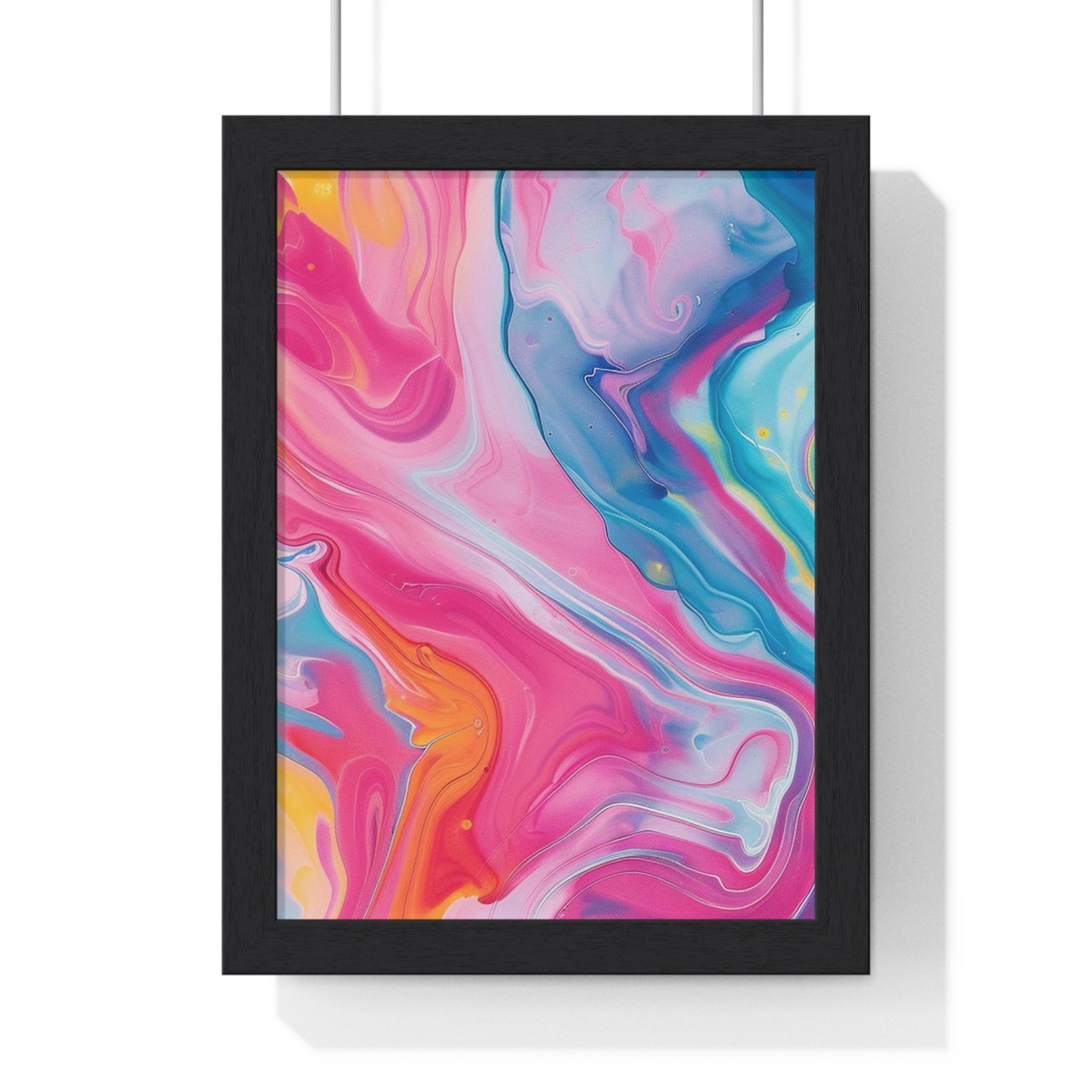Swirling Colors Abstract Framed Art Print, Artsulli - Art is Long, Life is Short, Poster, Size, 8" x 11", Color, Black, , , 17941703485218012831
