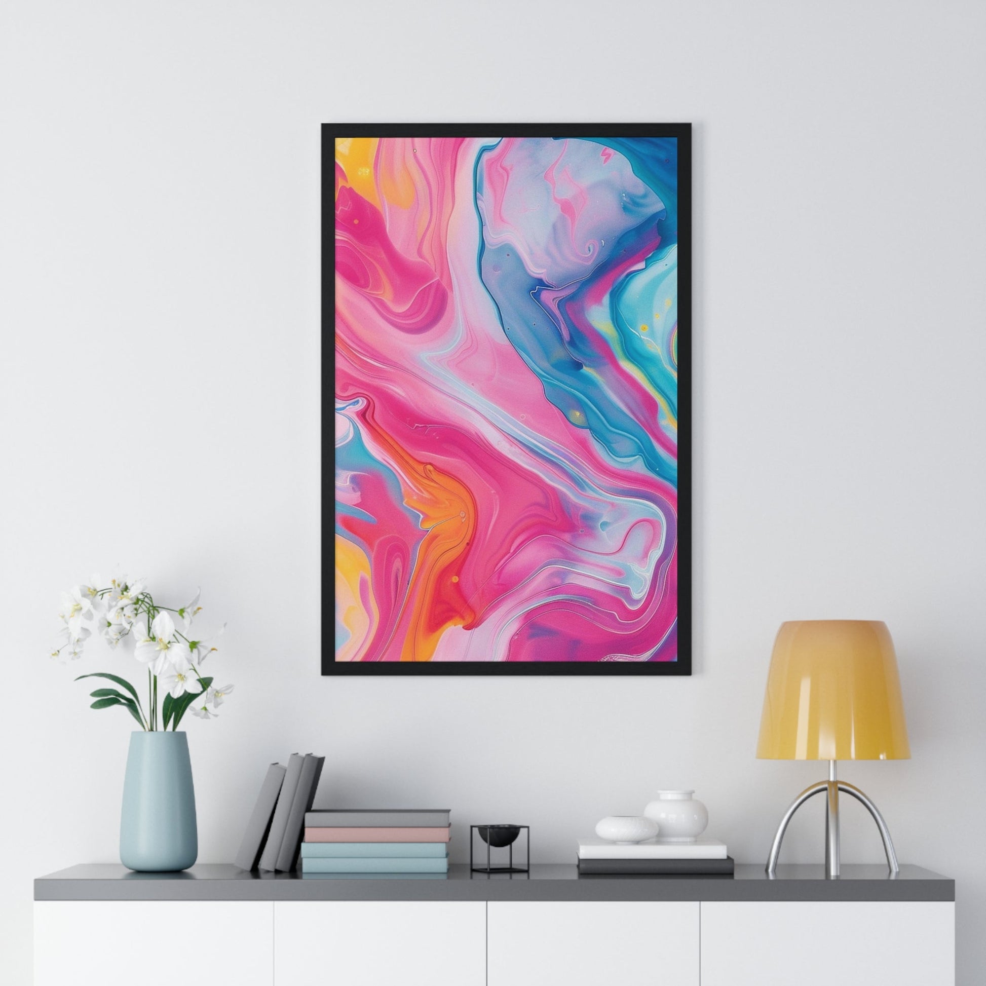 Swirling Colors Abstract Framed Art Print, Artsulli - Art is Long, Life is Short, Poster, , , , , , , 