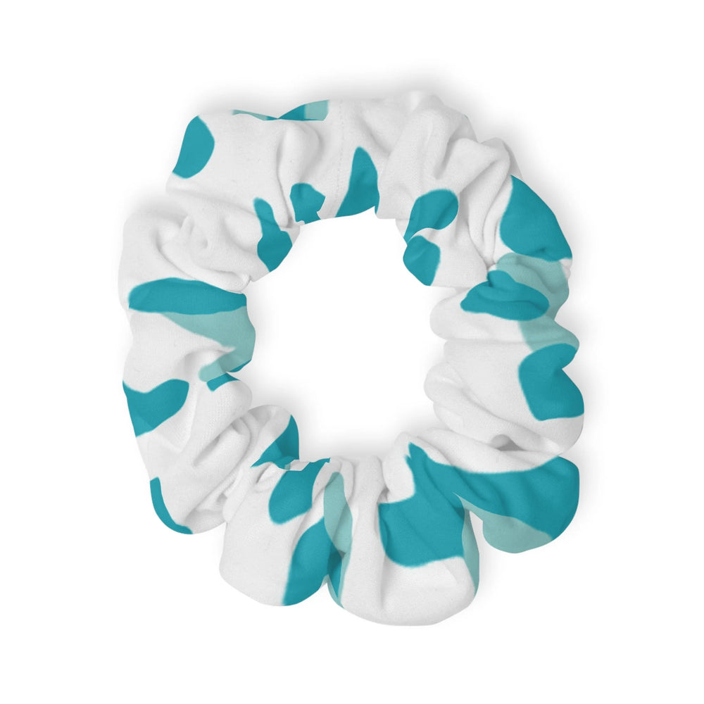 Teal and White Patterned Scrunchie, Artsulli - Art is Long, Life is Short, Accessories, Size, 4'' × 4'', , , , , 30442951223495711855