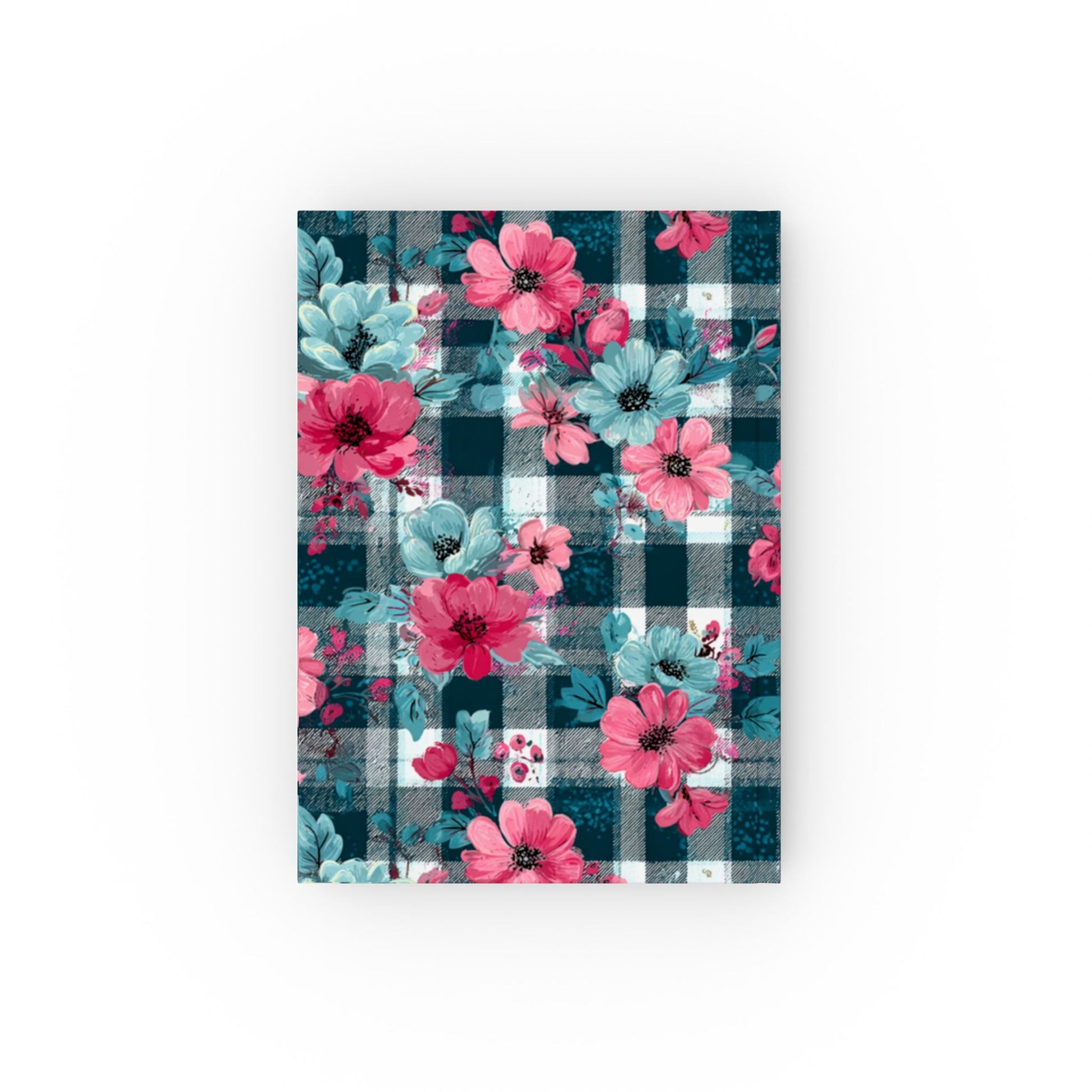 Teal Buffalo Plaid Floral Journal, Artsulli - Art is Long, Life is Short, Paper products, , , , , , , 