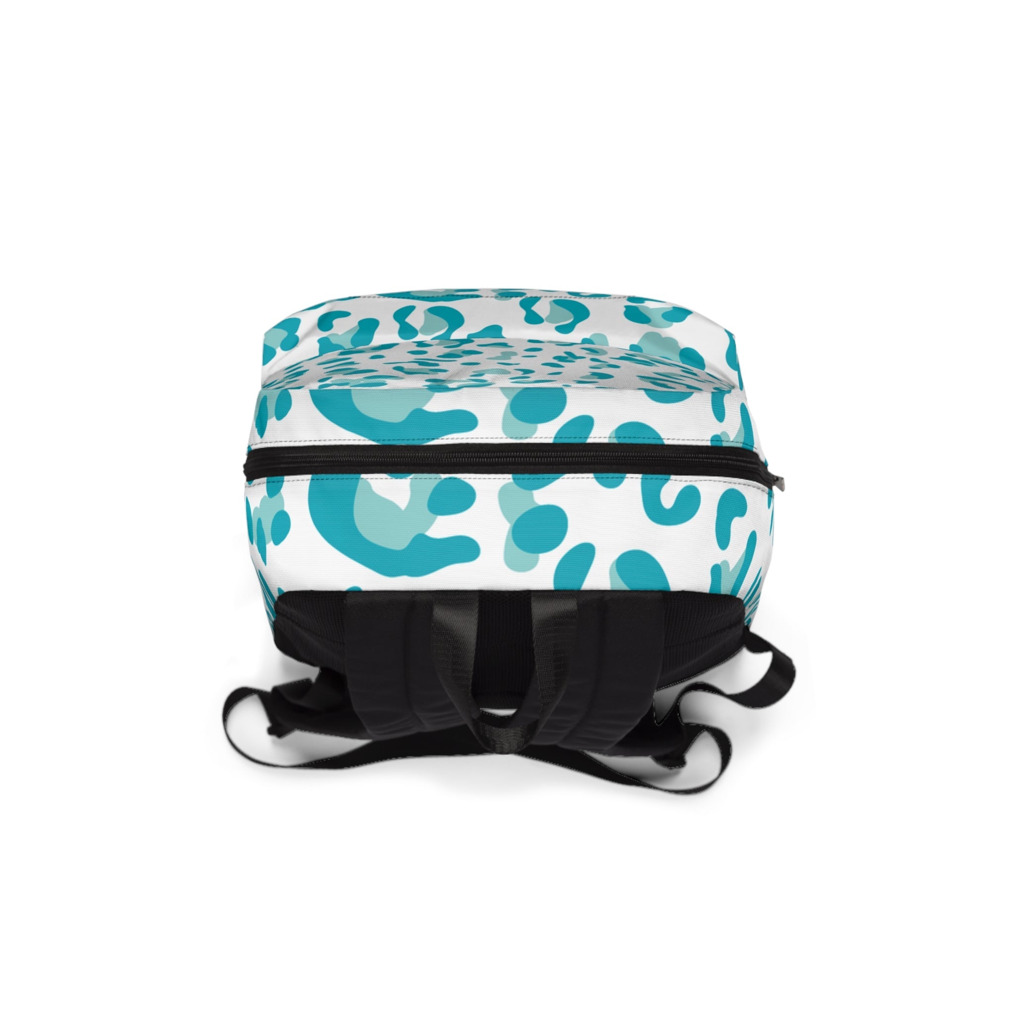Teal Leopard Print Backpack, Artsulli - Art is Long, Life is Short, Bags, , , , , , , 