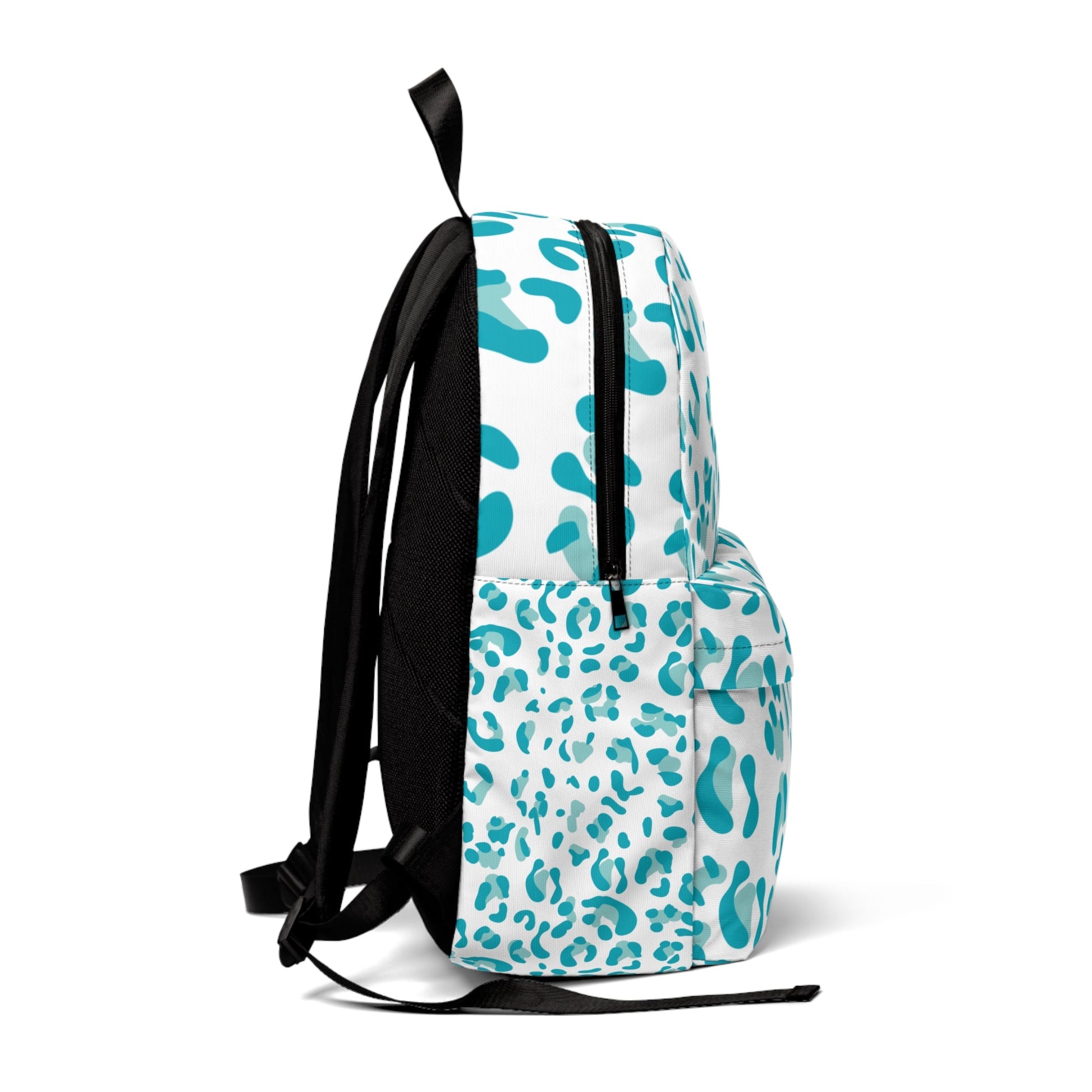 Teal Leopard Print Backpack, Artsulli - Art is Long, Life is Short, Bags, , , , , , , 