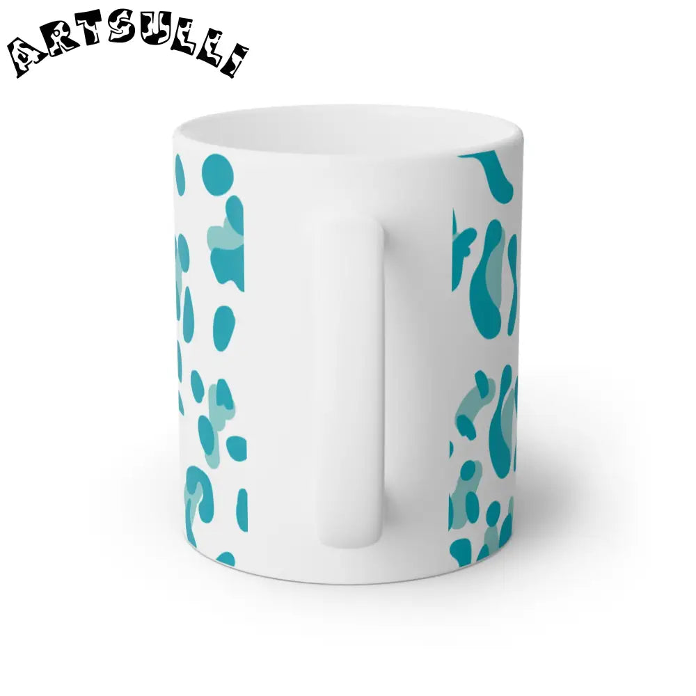 Teal Leopard Print Mug, Artsulli - Art is Long, Life is Short, Mug, , , , , , , 