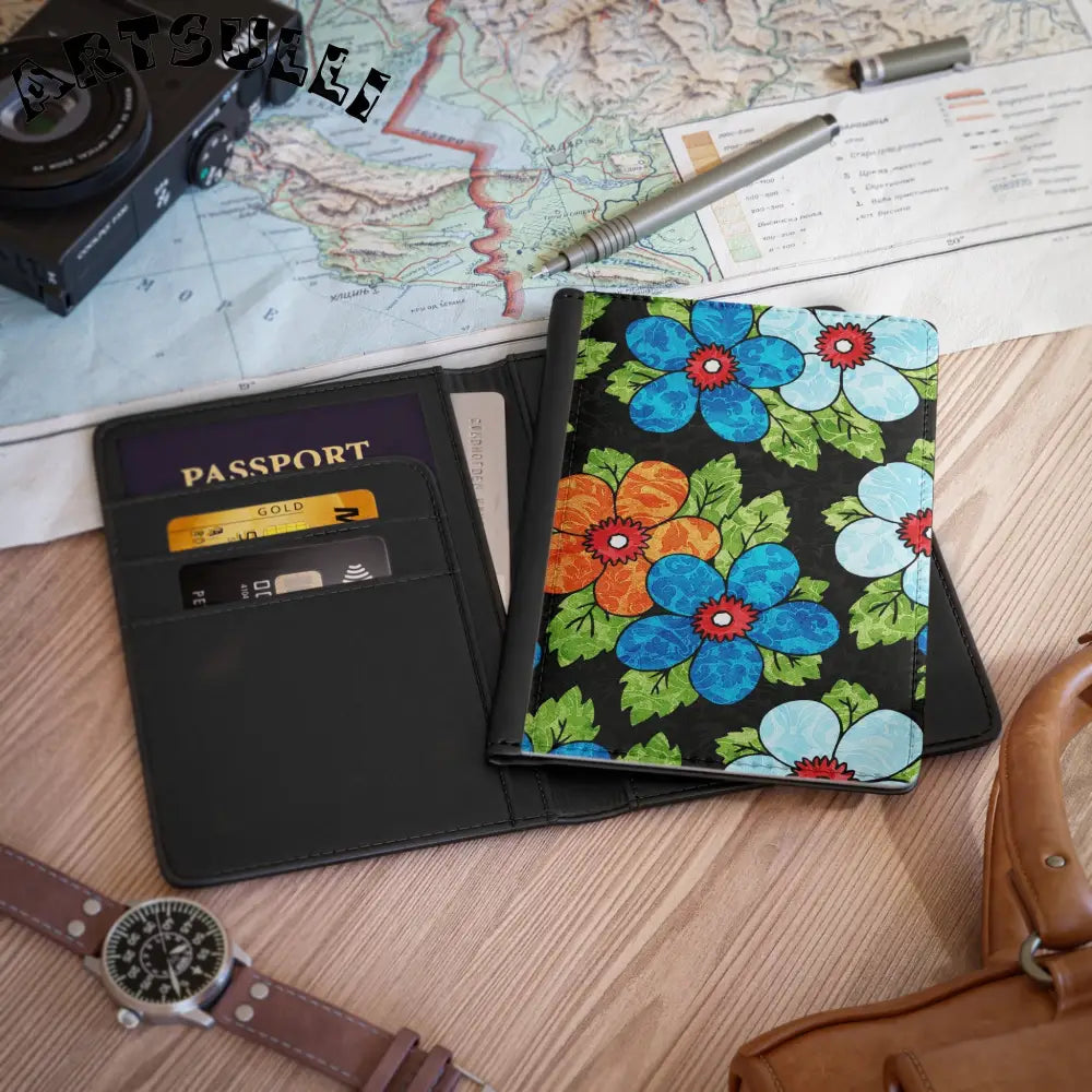 The Perfect Traveling Companion Floral Passport Cover, Artsulli - Art is Long, Life is Short, Accessories, , , , , , , 