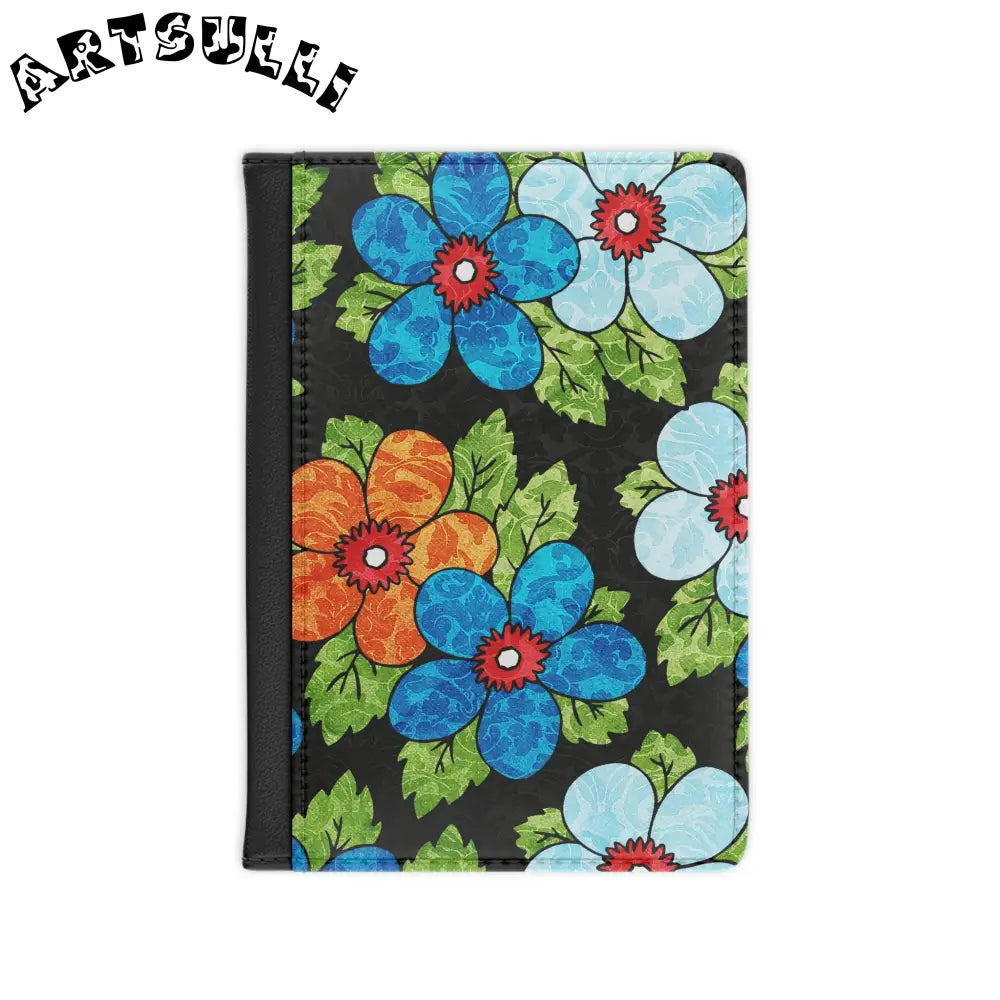 The Perfect Traveling Companion Floral Passport Cover, Artsulli - Art is Long, Life is Short, Accessories, Size, 3.9" x 5.8", Color, Black, , , 16937657997148912686