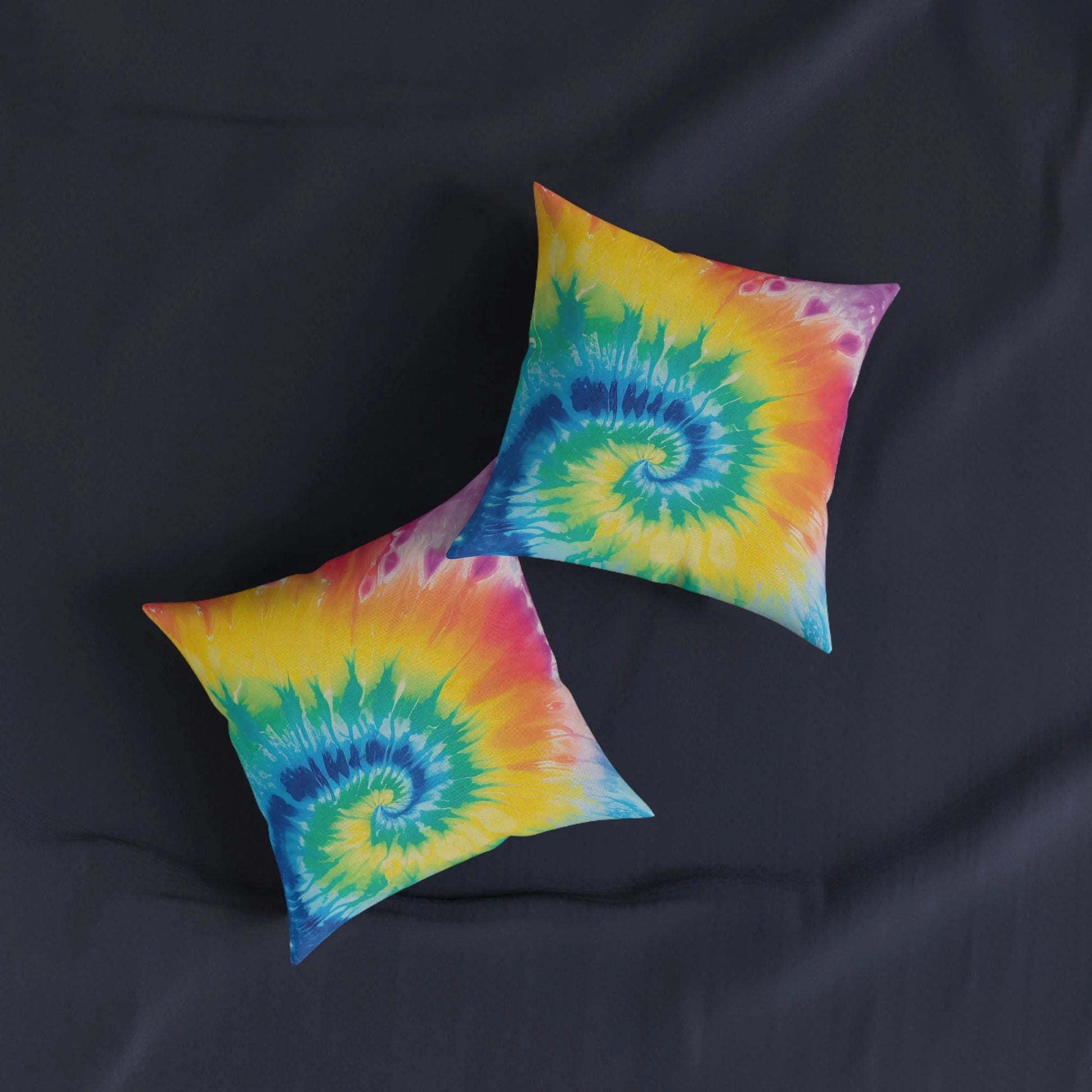 Tie-Dye Faux Suede Square Pillow, Artsulli - Art is Long, Life is Short, Home Decor, , , , , , , 