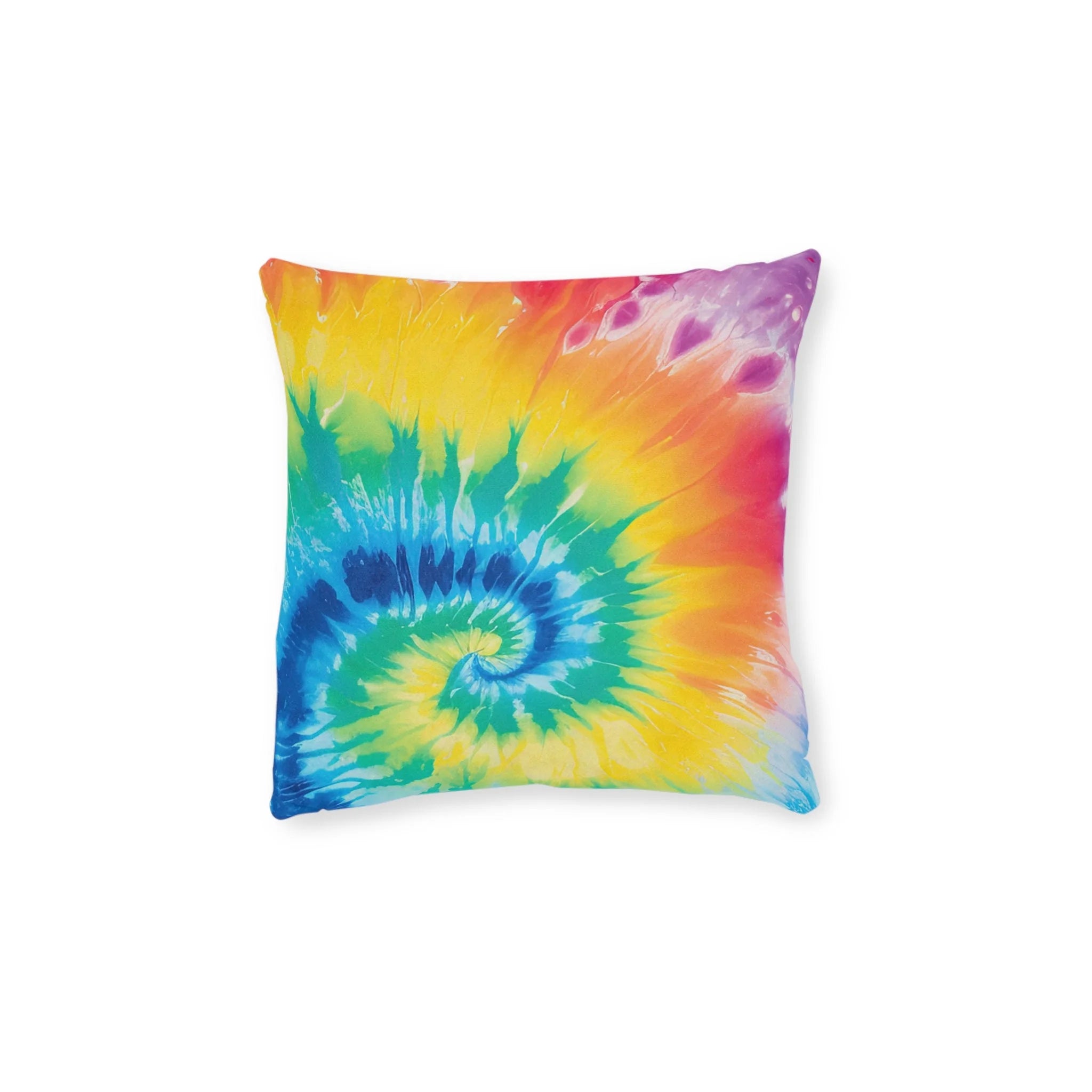 Tie-Dye Faux Suede Square Pillow, Artsulli - Art is Long, Life is Short, Home Decor, Size, 12" × 12", , , , , 32973792626856209818