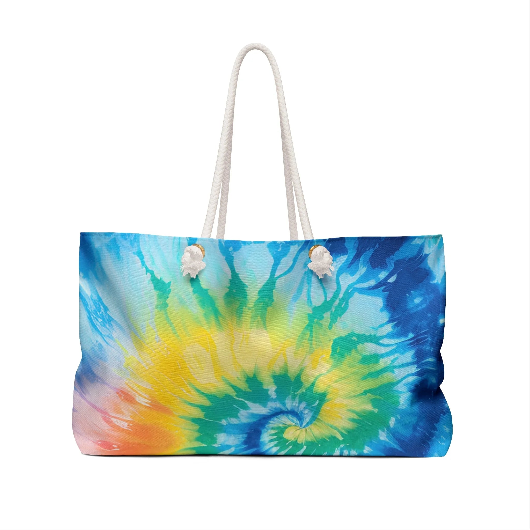 Tie-Dye Rope Handle Weekender Tote, Artsulli - Art is Long, Life is Short, Bags, , , , , , , 