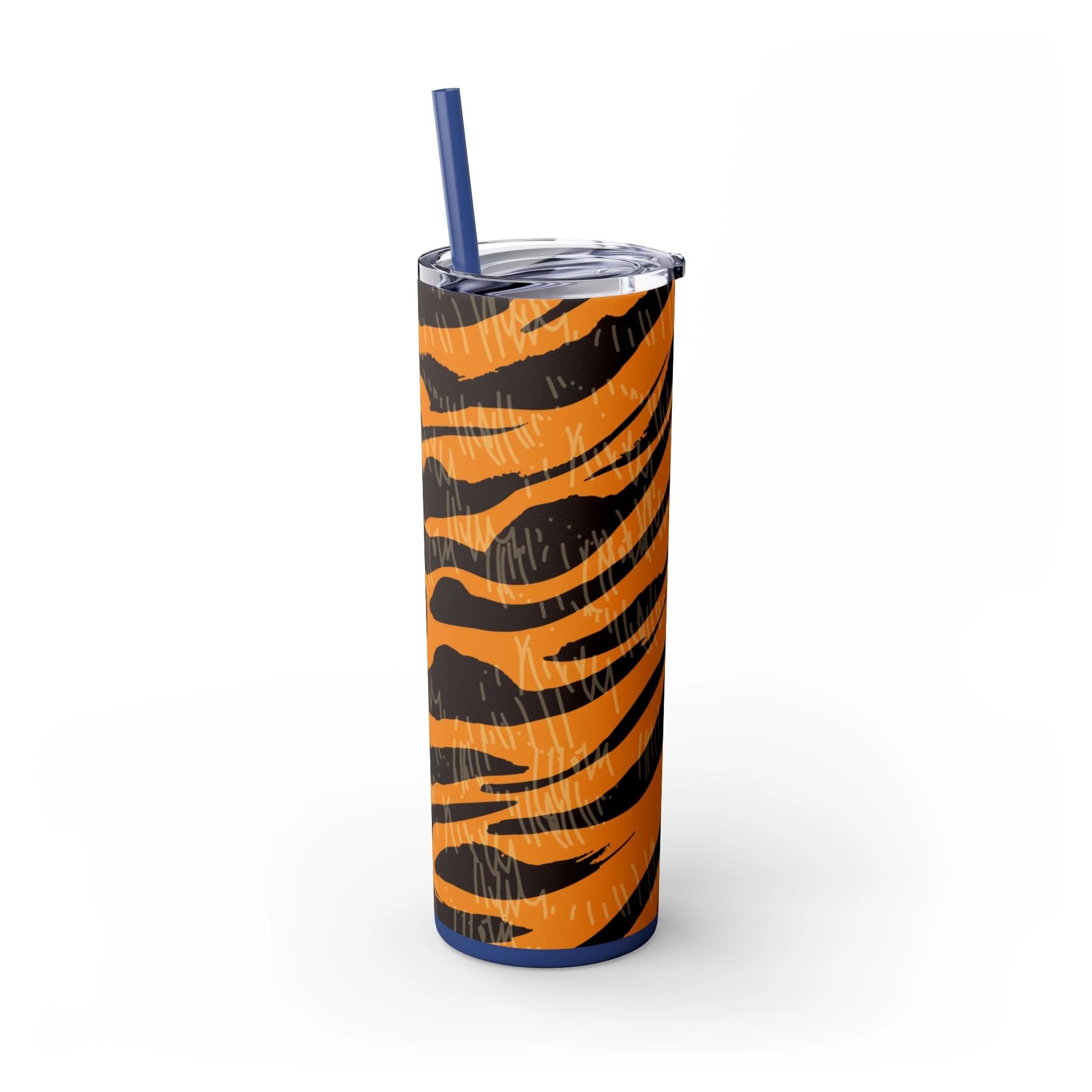 JAKKOUTTHEBXX Tiger Print Maars Personalized Skinny Tumbler 2025