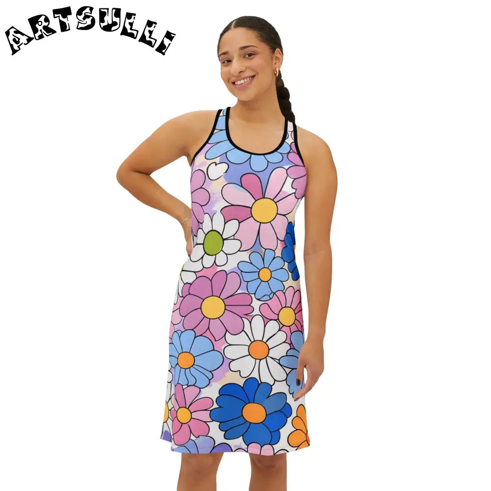 Total Comfort Floral Print Jersey-Knit Dress, Artsulli - Art is Long, Life is Short, Tank Top, , , , , , , 