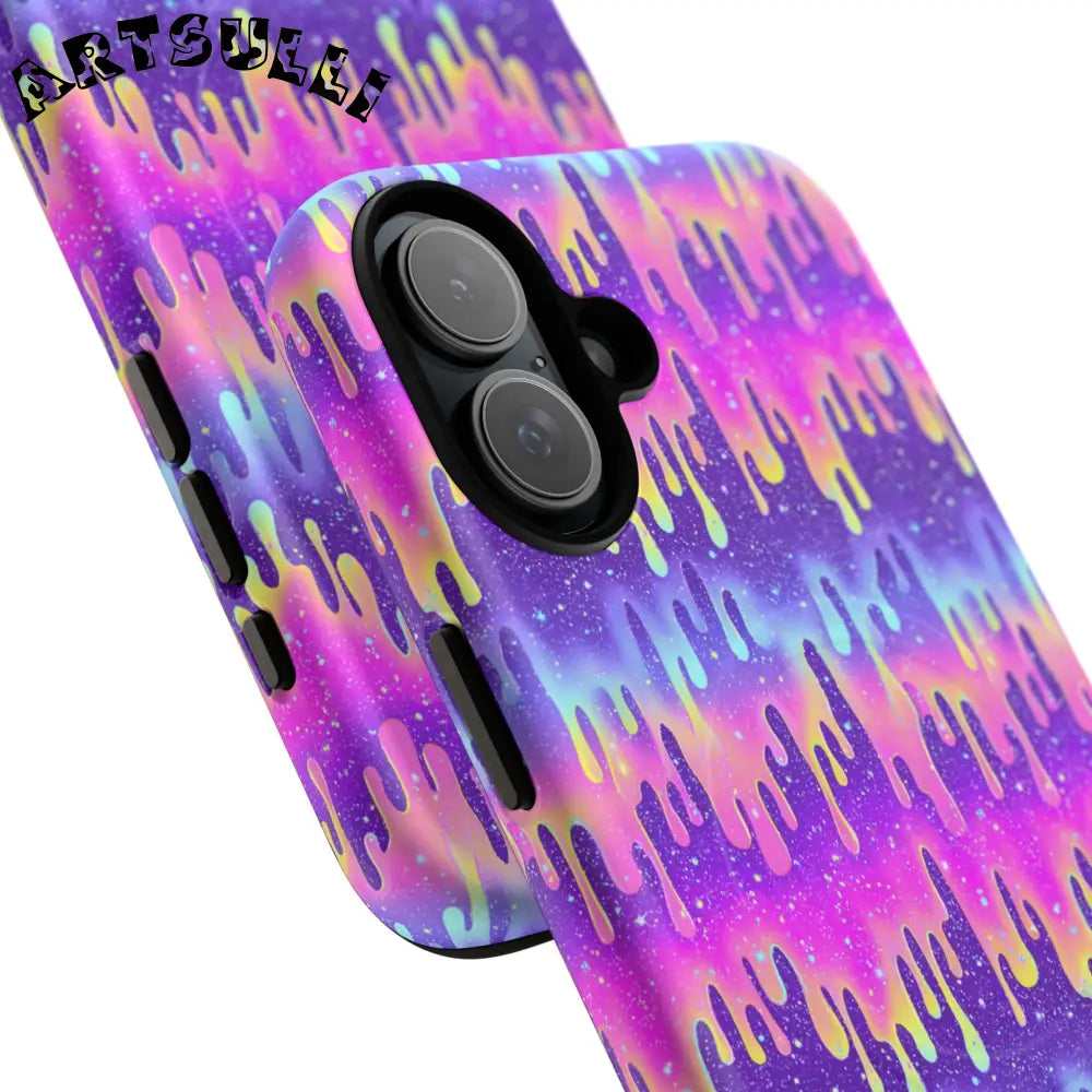 JAKKOUTTHEBXX Purple and Pink Galaxy Drip MagSafe Case 2025