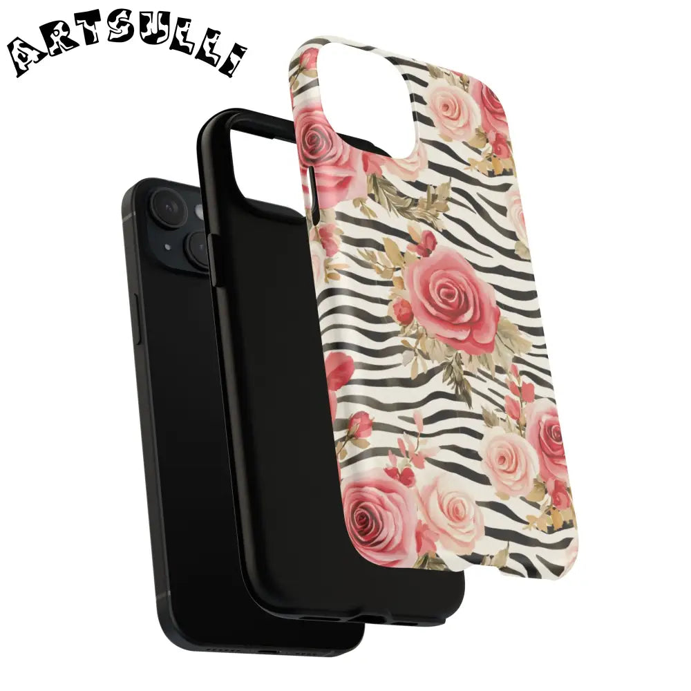 JAKKOUTTHEBXX Pink Floral Zebra MagSafe Phone Case 2025