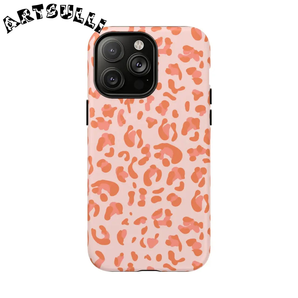 JAKKOUTTHEBXX Pink and Orange Leopard MagSafe iPhone Case 2025